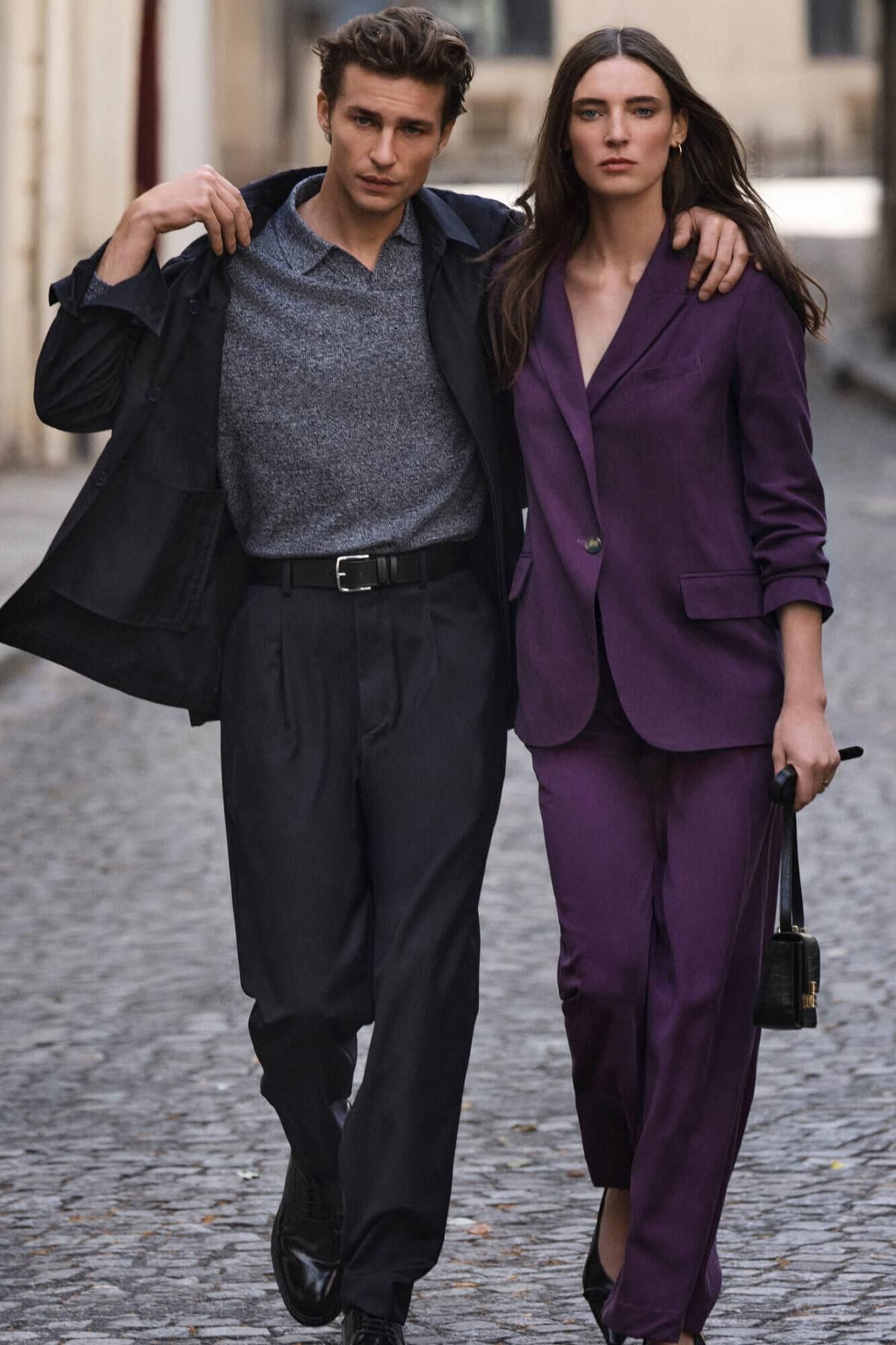 페드로 델 이에로 퍼플 스트레이트핏 정장 팬츠 7602506 MORADO - 상세 이미지 2