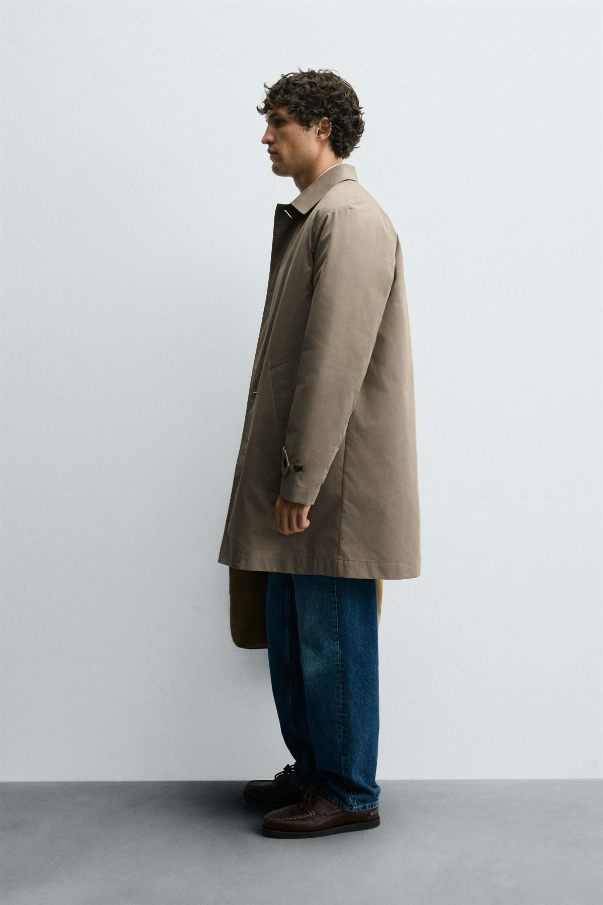 자라 탈착식 안감 오버핏 트렌치코트 5854/420 BEIGE - 상세 이미지 5
