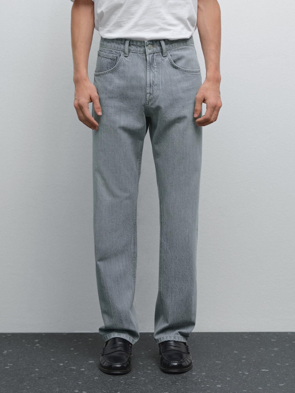 마시모두띠 라이트그레이 와이드핏 RELAXEDFIT 데님 청바지 0062/064 GREY MARL - 상품 이미지