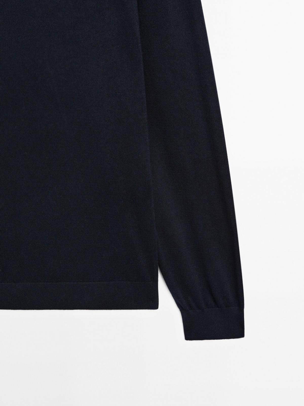 마시모두띠 라이트웨이트 코튼 라운드 니트 0943/201 NAVY BLUE - 상세 이미지 4