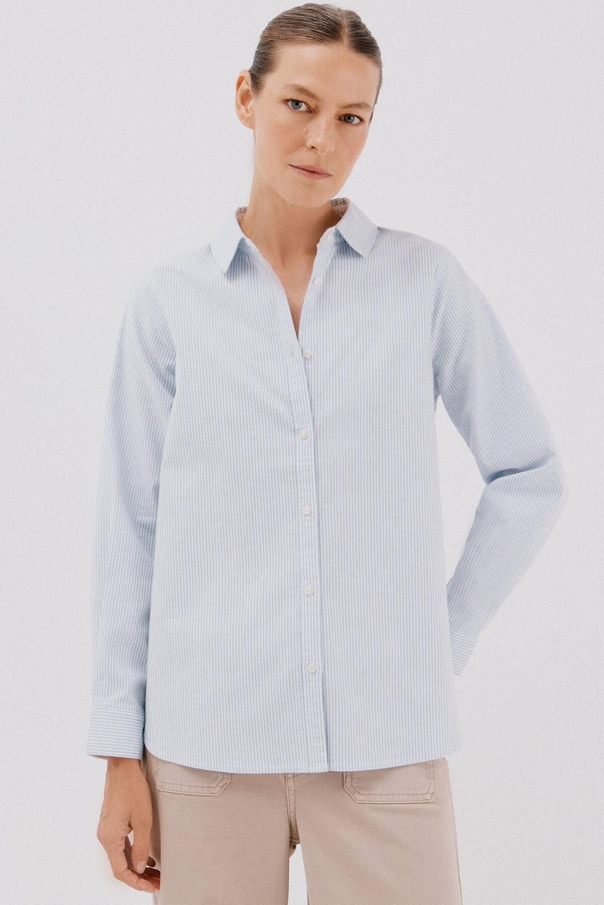 꼬르떼피엘 클래식 옥스포드 긴팔 셔츠 5622841 ESTAMPADO AZUL - 메인 이미지