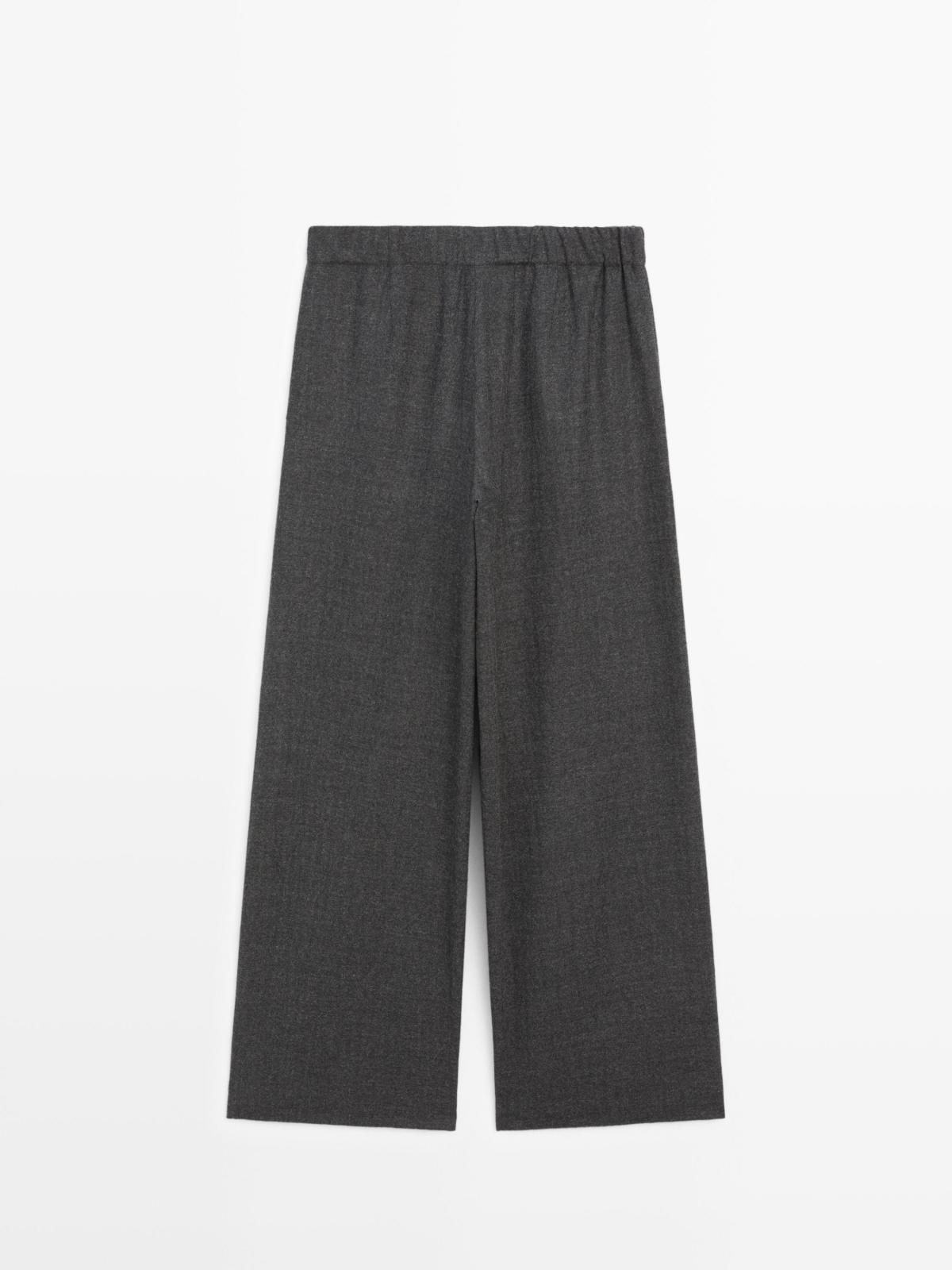 마시모두띠 테크니컬 울 와이드 텍스처 팬츠 5056/903 DARK GREY - 상세 이미지 2