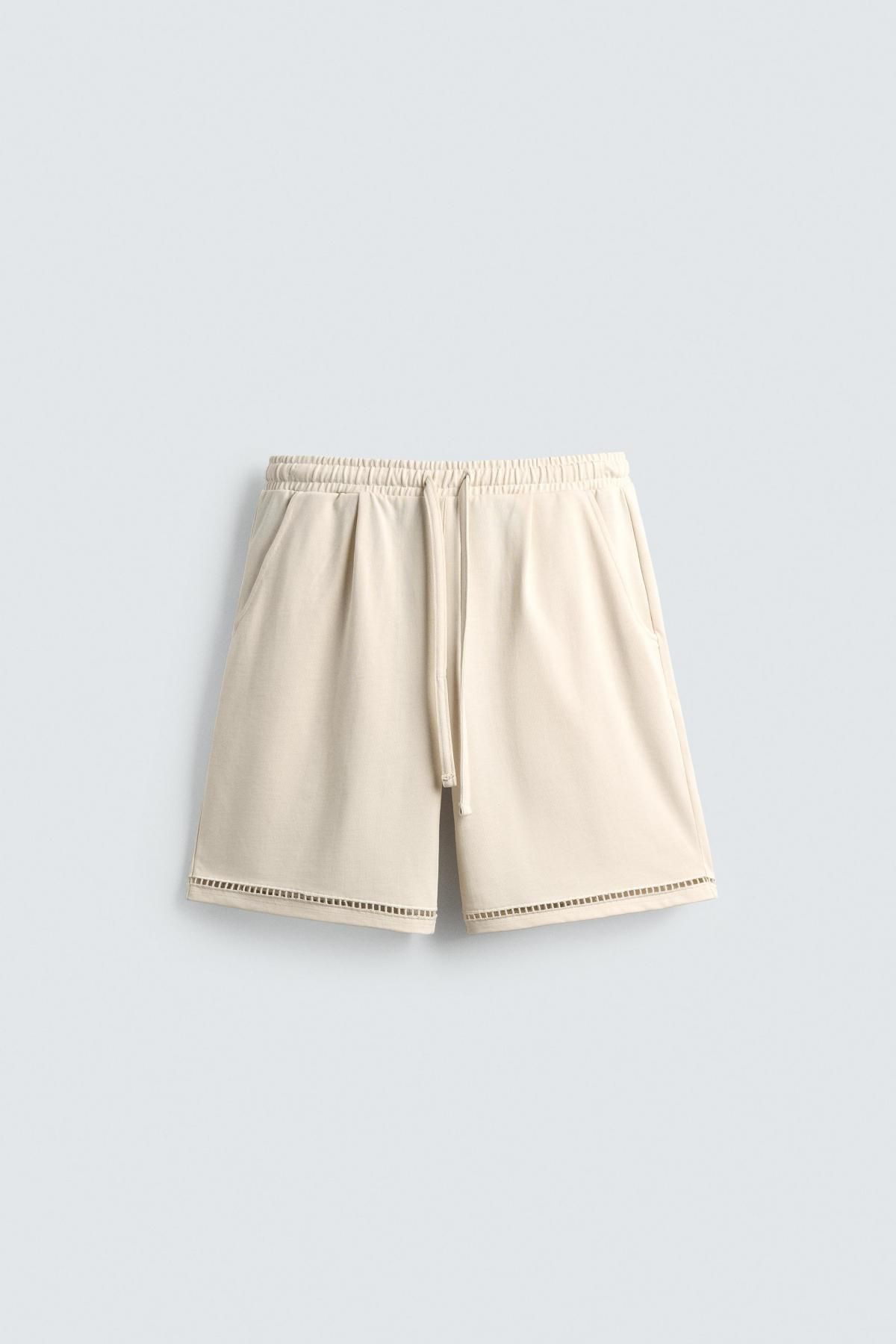 자라 컴포트 스트레치 버뮤다 반바지 5584/333 OYSTER-WHITE - 상품 이미지