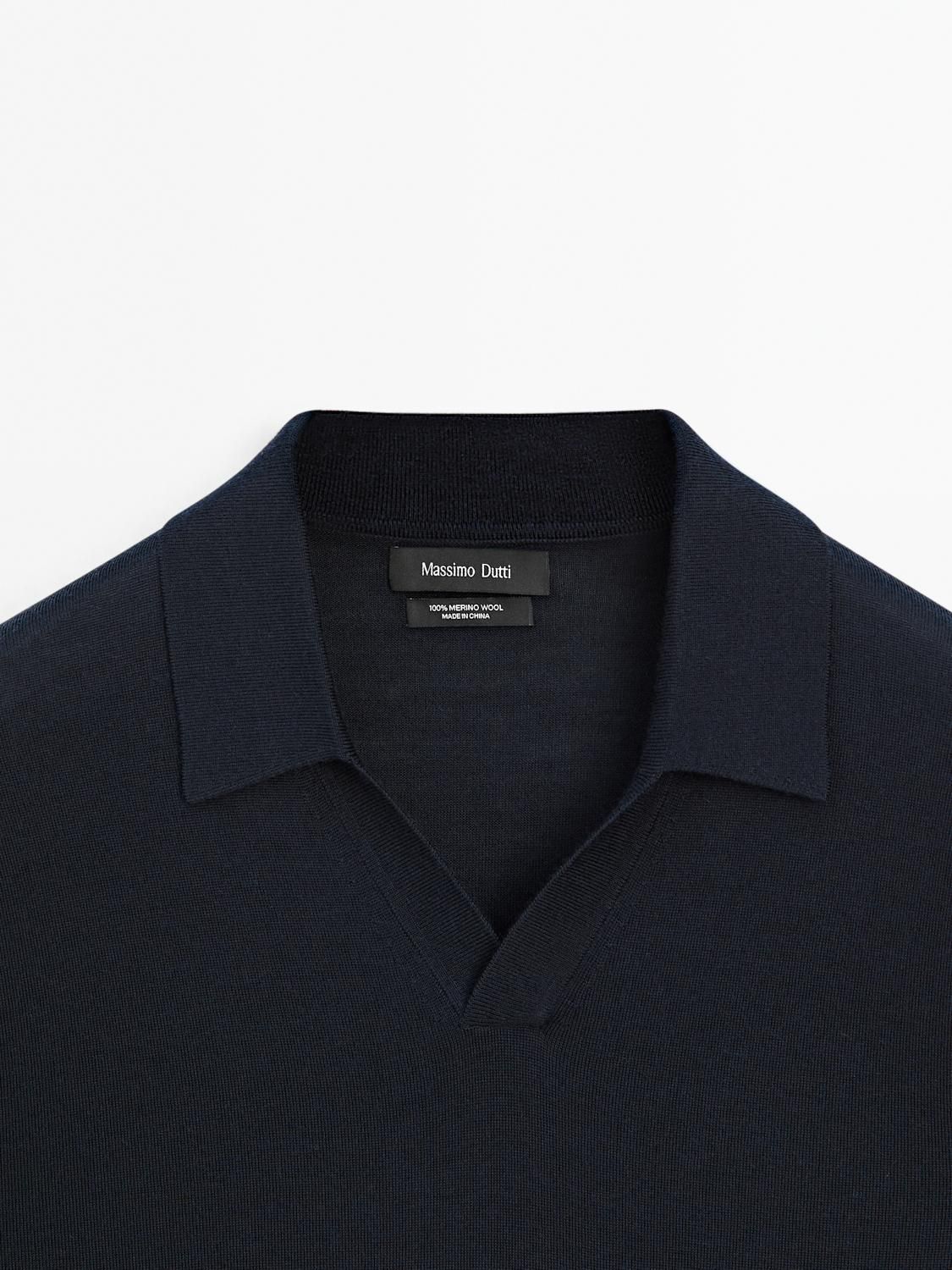 마시모두띠 프리미엄 메리노울 긴팔 폴로 니트 0937/210 NAVY BLUE - 상세 이미지 2