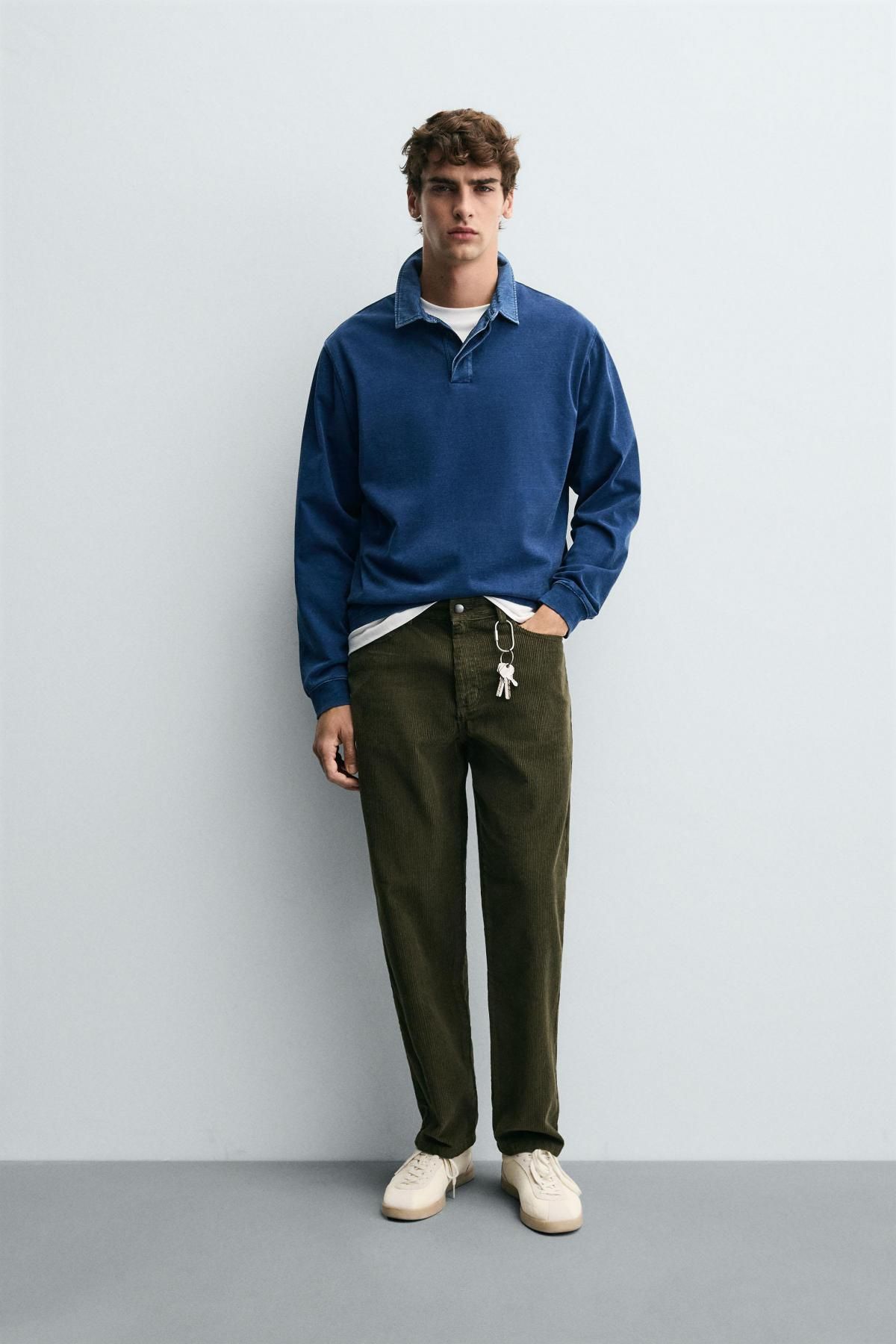 자라 코듀로이 레귤러핏 테크니컬 팬츠 4391/440 KHAKI - 상세 이미지 2