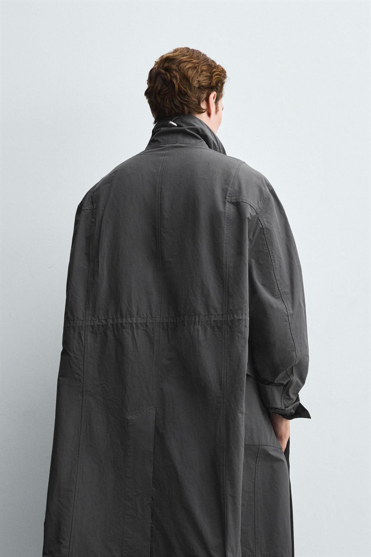 자라 테크니컬 라이트웨이트 오버사이즈 파카 8281/145 ANTHRACITE GREY - 상세 이미지 4
