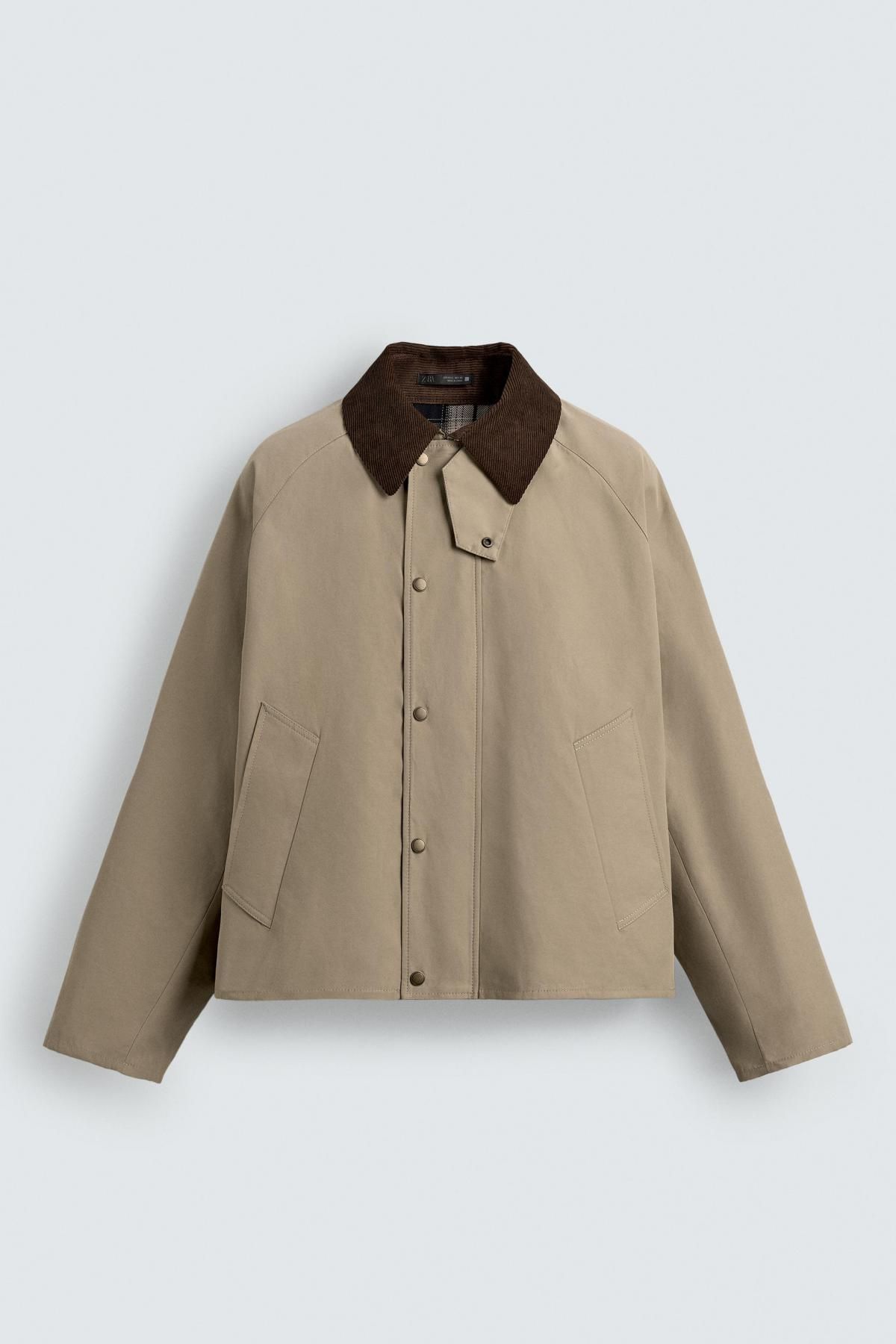 자라 테크니컬 배색카라 릴렉스핏 재킷 7380/220 BEIGE - 메인 이미지