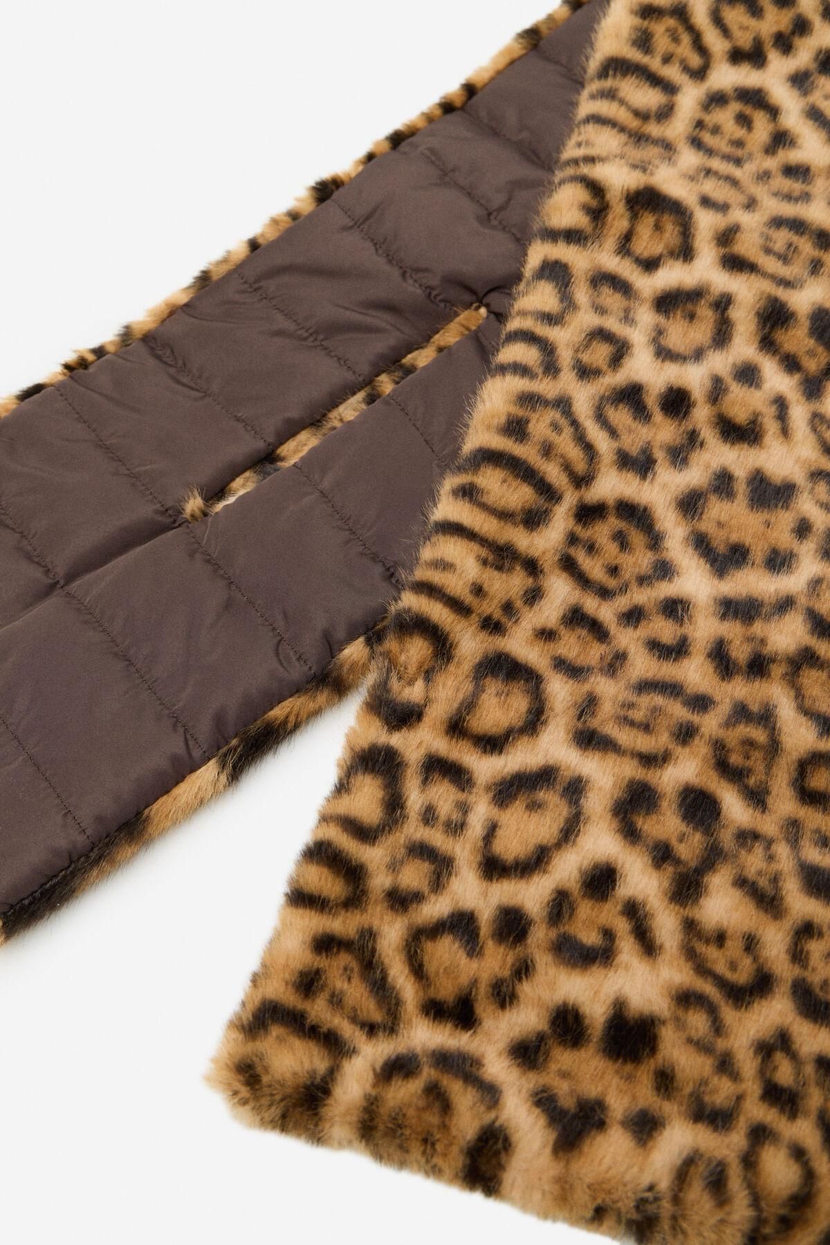 꼬르떼피엘 리버서블 레오파드 퍼 머플러 6932052 ESTAMPADO MARRON - 상세 이미지 3