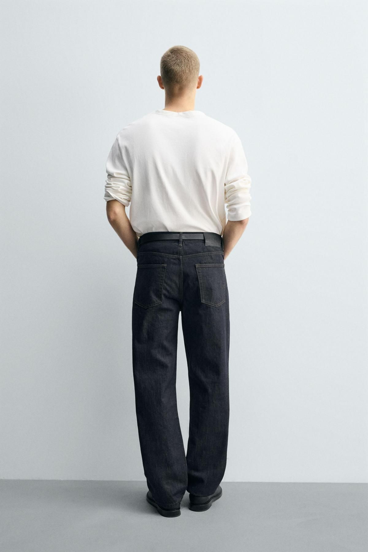 자라 테크니컬 데님 스트레이트핏 청바지 1300/355 NAVY BLUE - 상세 이미지 3