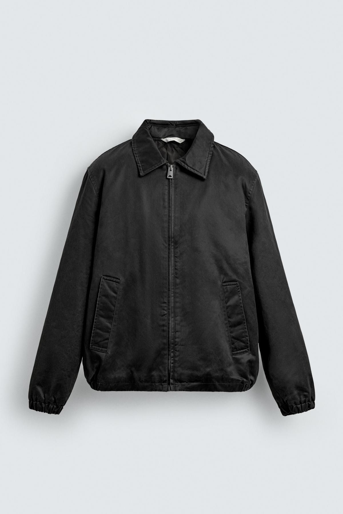 자라 테크니컬 왁스드 마감 블루종 재킷 6318/255 DARK GREY - 메인 이미지