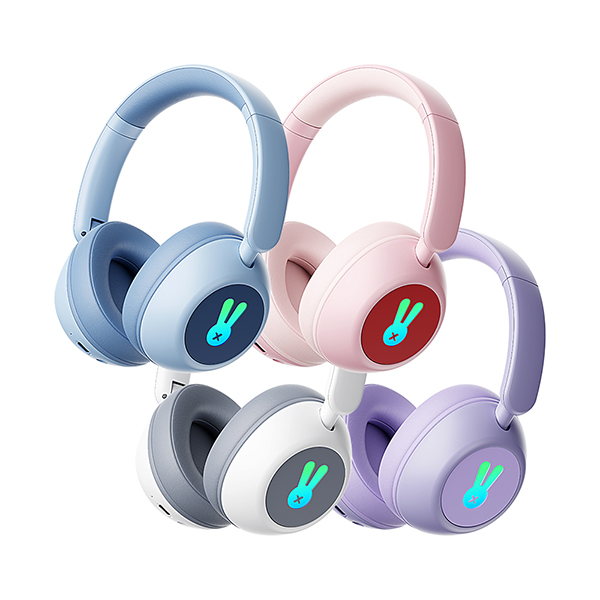 디알고 어린이안전 청력보호 LED 블루투스 유무선 키즈헤드폰 BH10CK 핑크 이미지 2