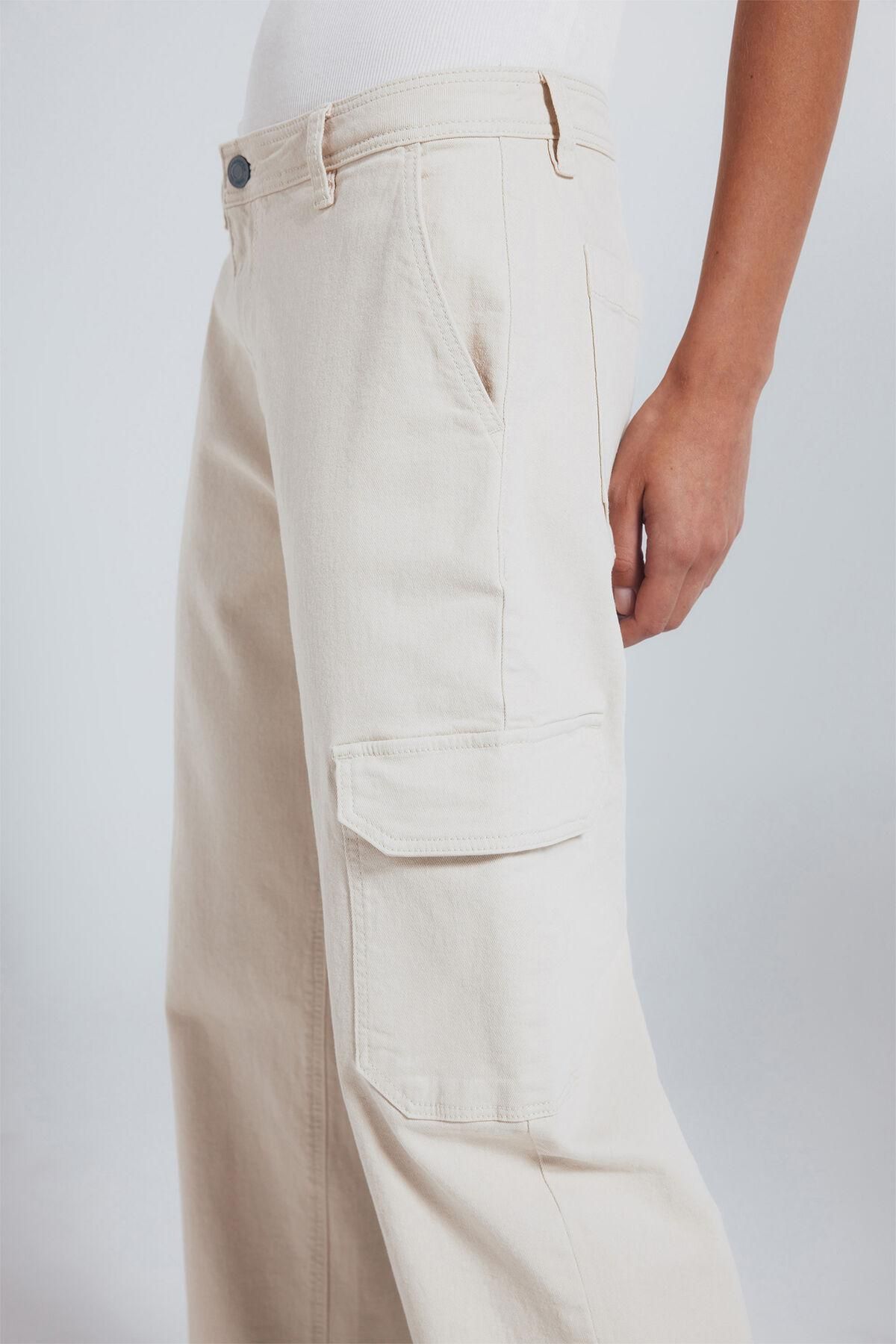 스프링필드 코튼 카고 스트레이트핏 팬츠 6832081 NUDE - 상세 이미지 4