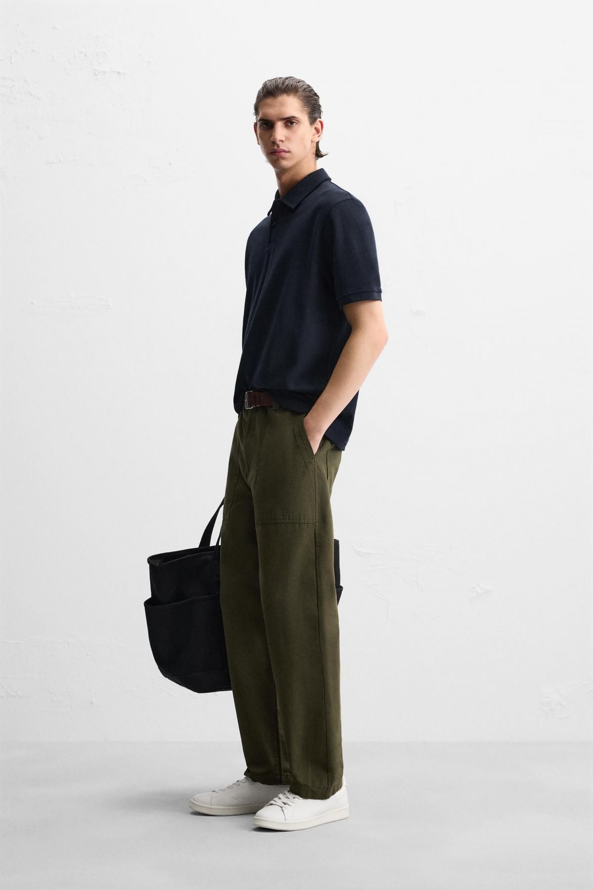자라 텍스처 폴로 셔츠 4092/400 NAVY BLUE - 상세 이미지 5