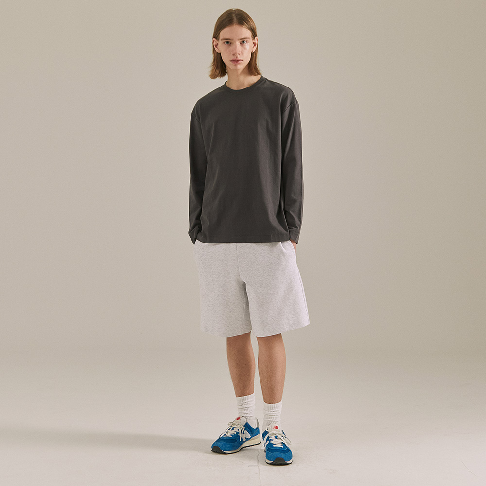 베이직하우스 남성 버뮤다팬츠 6부 트레이닝 밴딩 면 반바지 LYHP3101 - 상세 이미지 2