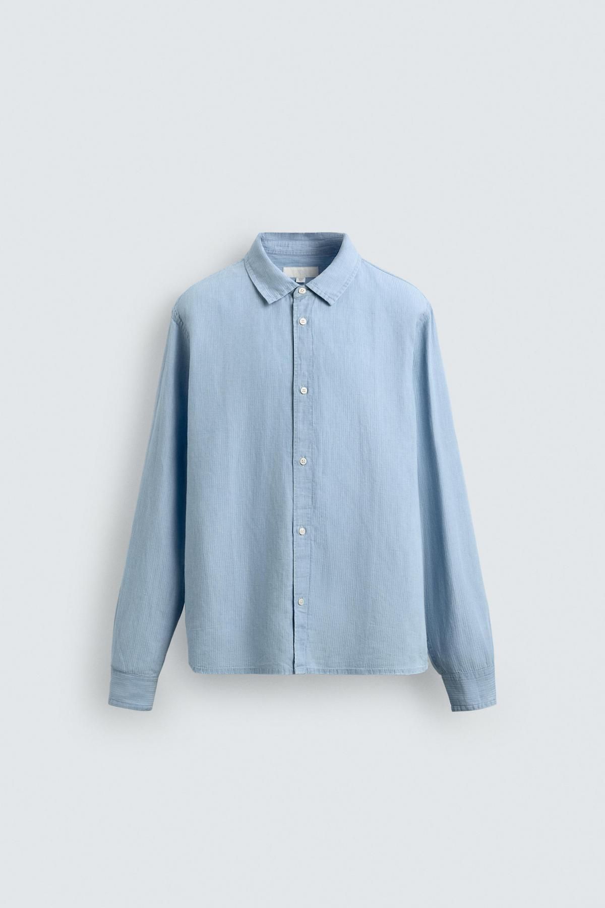 자라 라이트웨이트 레귤러핏 데님 긴팔 셔츠 6103/380 SKY BLUE - 메인 이미지