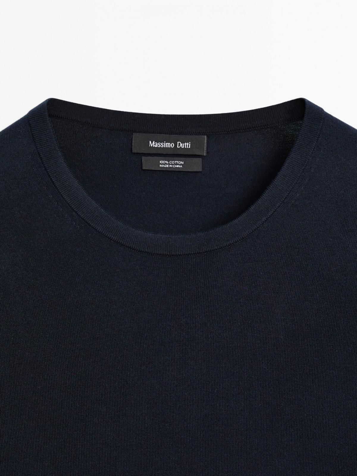 마시모두띠 라이트웨이트 코튼 라운드 니트 0943/201 NAVY BLUE - 상세 이미지 2