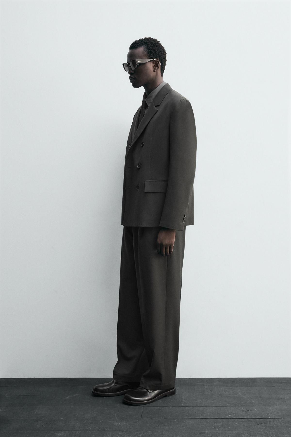자라 울 블렌드 레귤러핏 정장 팬츠 6790/819 DARK GREY - 상세 이미지 4