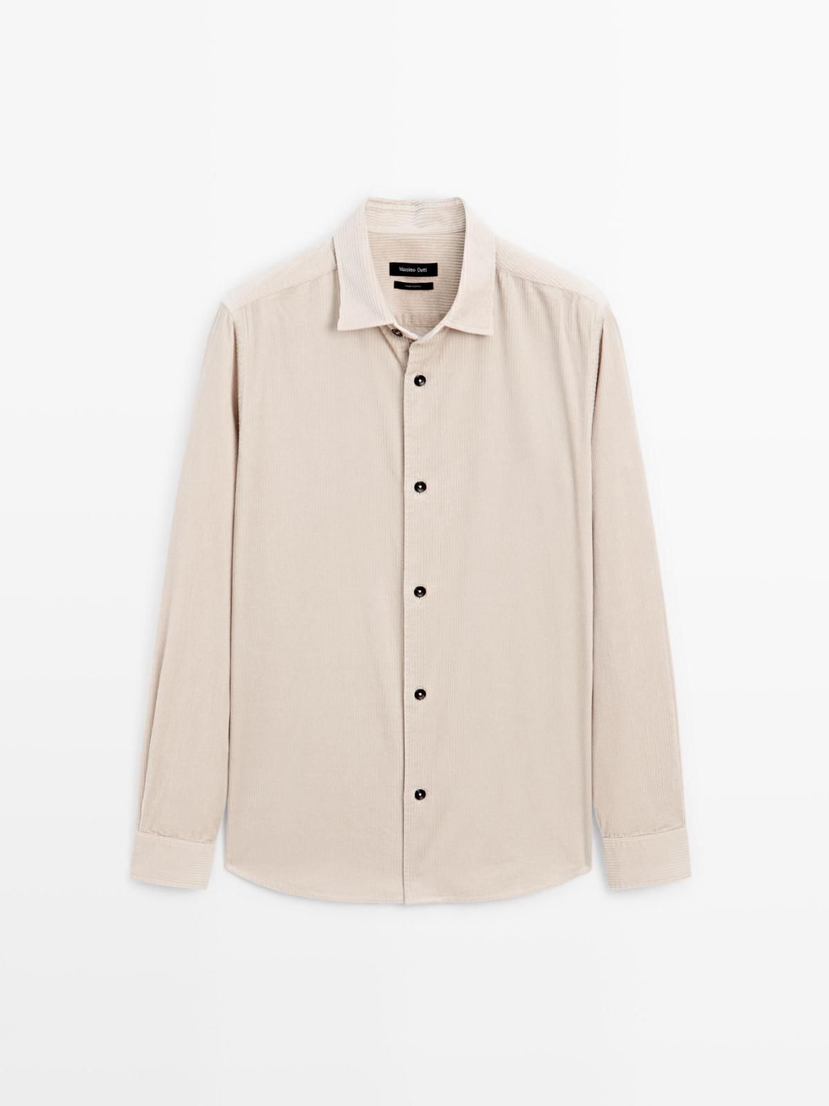 마시모두띠 코듀로이 레귤러핏 베이지 오버셔츠 1765/262 BEIGE - 상품 이미지
