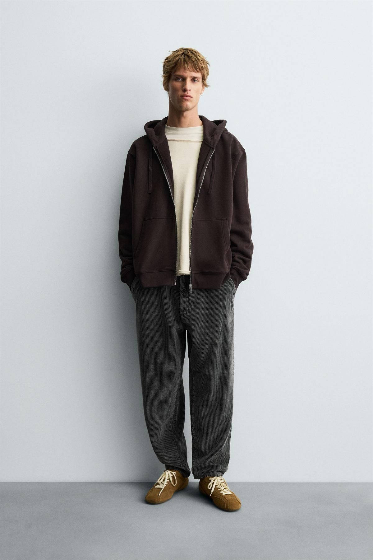 자라 코듀로이 캐롯핏 배기 팬츠 4302/305 DARK GREY - 상세 이미지 2