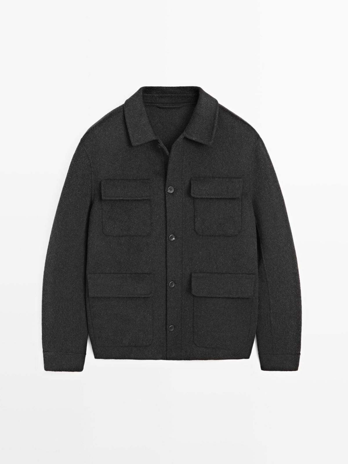 마시모두띠 테크니컬 울블렌드 플랩 포켓 재킷 2840/382 ANTHRACITE GREY - 메인 이미지
