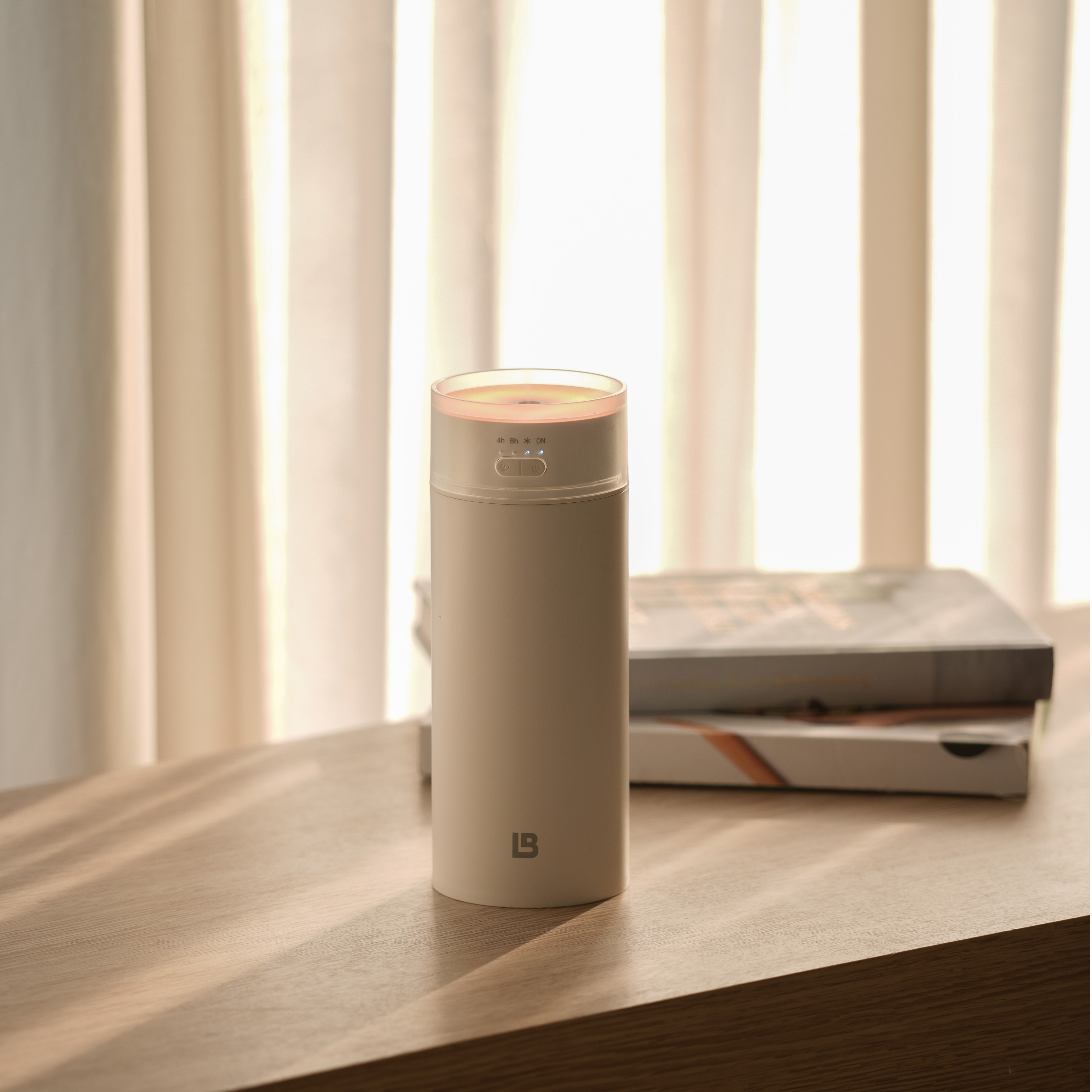 라이브박스 무드등 무선 가습기 저소음 초음파 미니 사무실 차량용 휴대용 탁상용 500ml