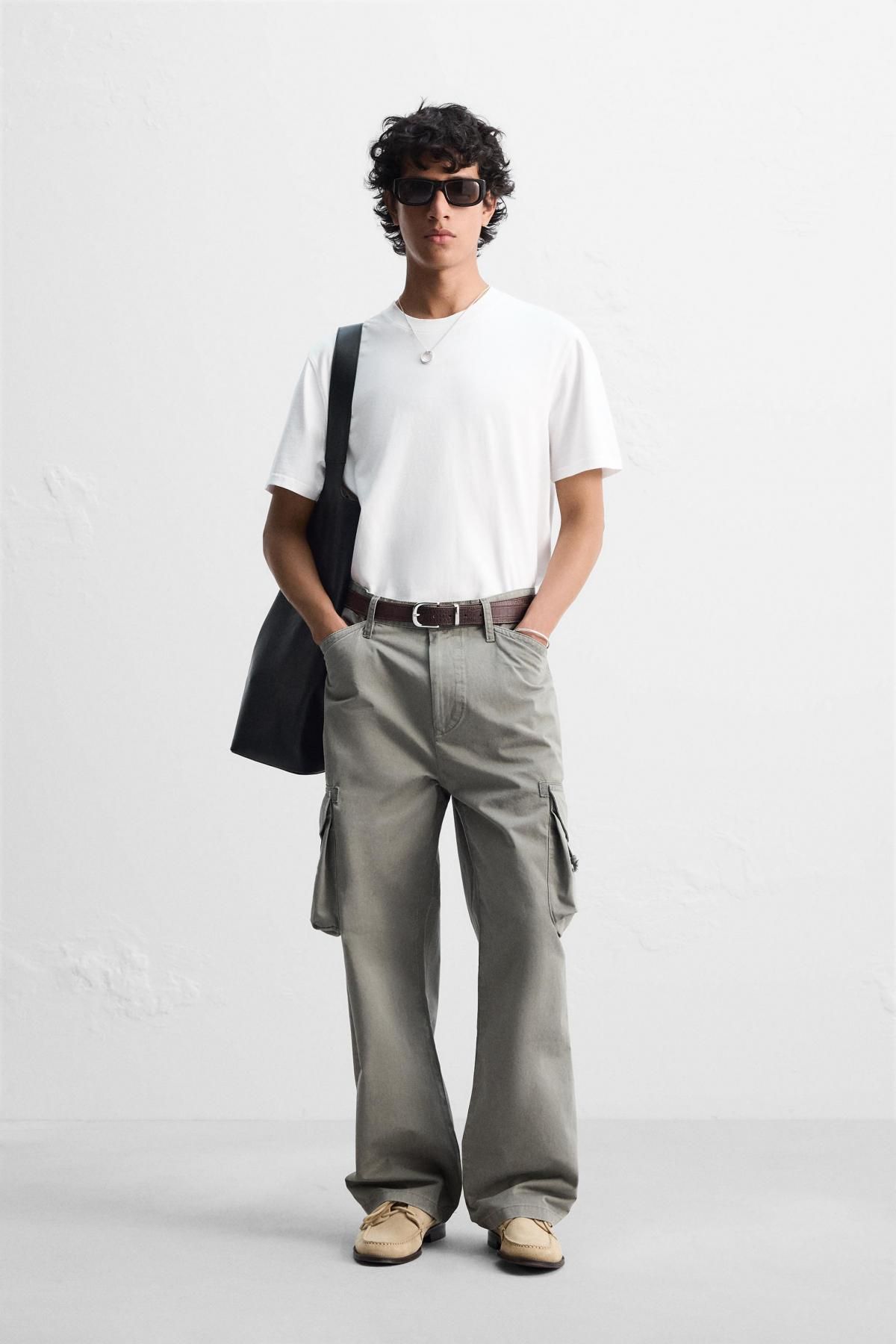 자라 슬림핏 미디엄 웨이트 티셔츠 1501/430 WHITE - 상세 이미지 2