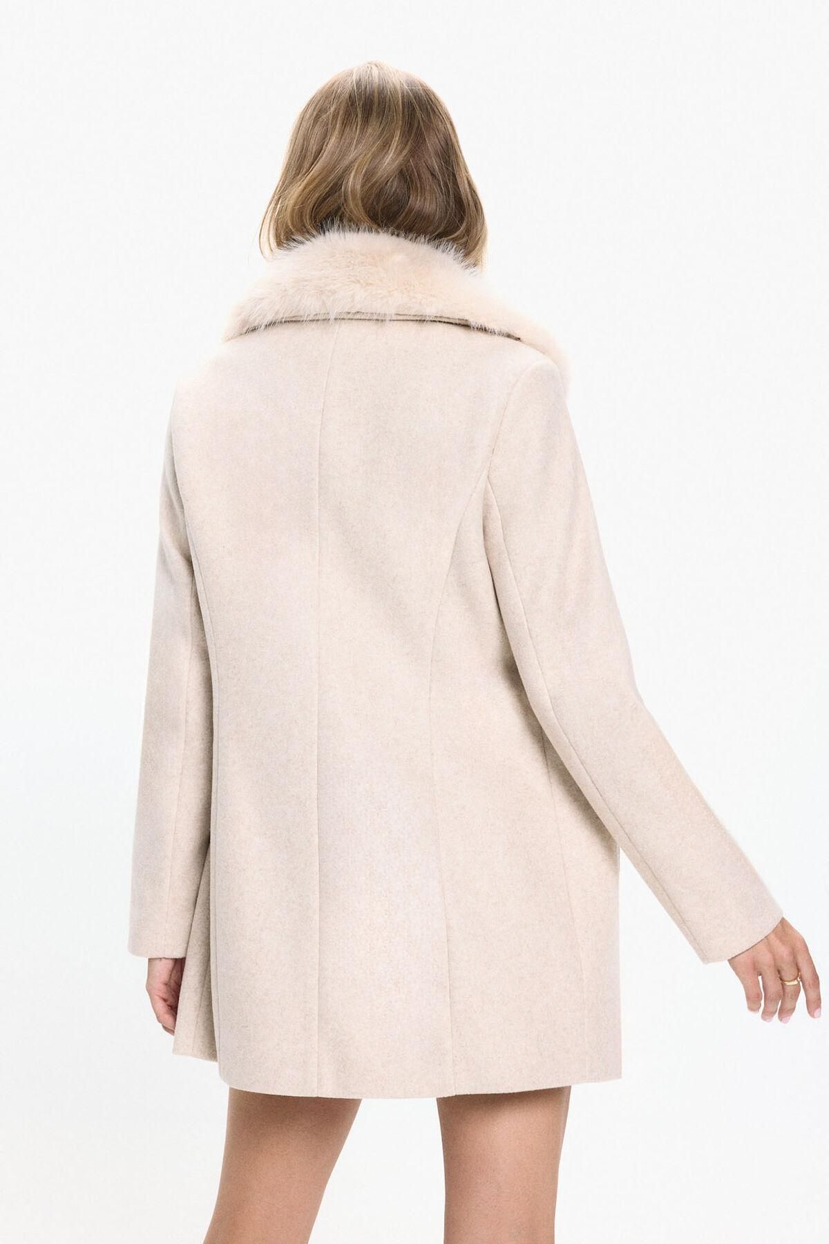 베로모다 퍼카라 울 미디 코트 6432545 BEIGE - 상세 이미지 4