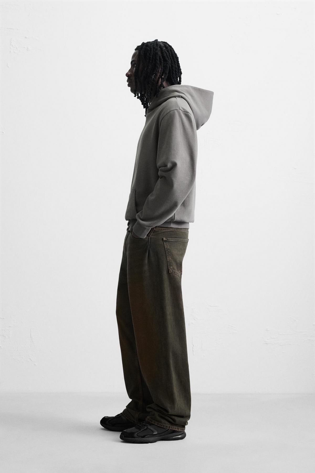 자라 베이직 그레이 코튼 후드 스웨트셔츠 0761/370 ANTHRACITE GREY - 상세 이미지 5
