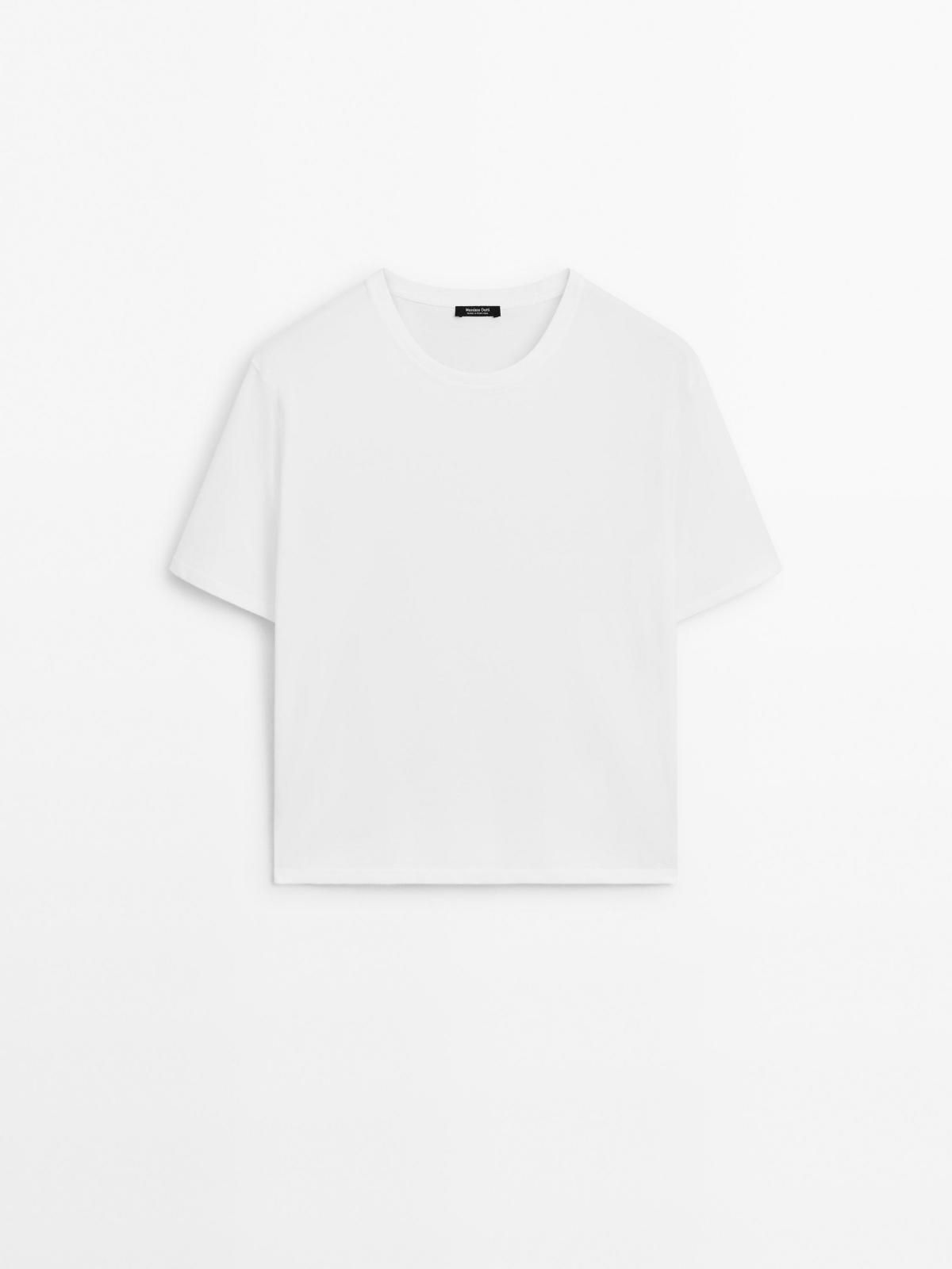 마시모두띠 베이직 오버핏 라운드넥 반팔 티셔츠 6802/206 OFF WHITE - 상품 이미지