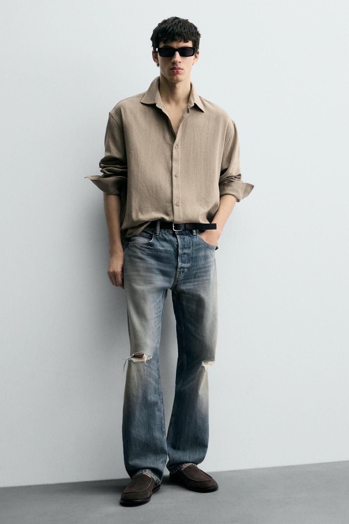 자라 프리미엄 레더 스웨이드 베이직 로퍼 2663/620 TAUPE GREY - 상세 이미지 3