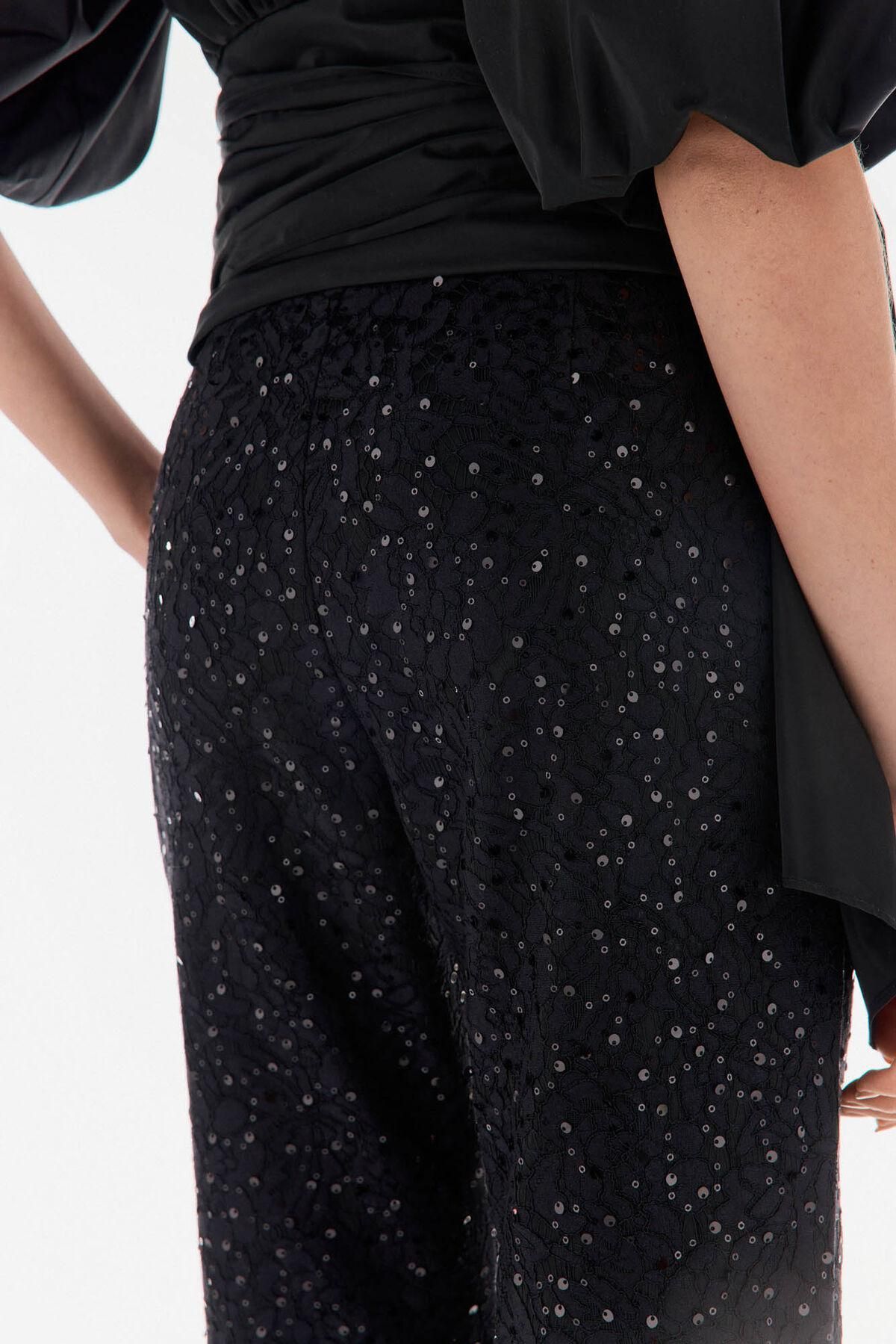 티에프피 글램 시퀸 스트레이트 팬츠 0832542 NEGRO - 상세 이미지 5