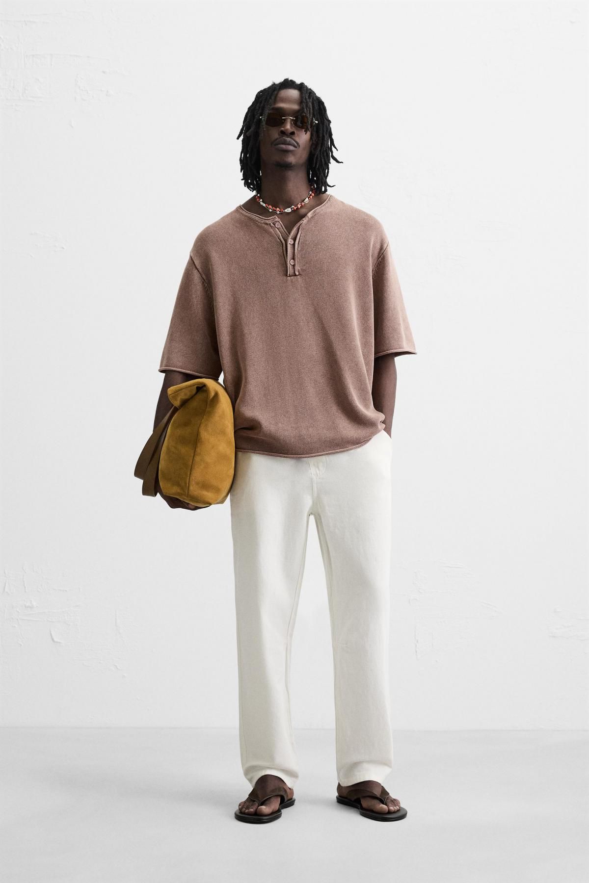 자라 코튼 린넨 팬츠 4575/406 STONE - 상세 이미지 2