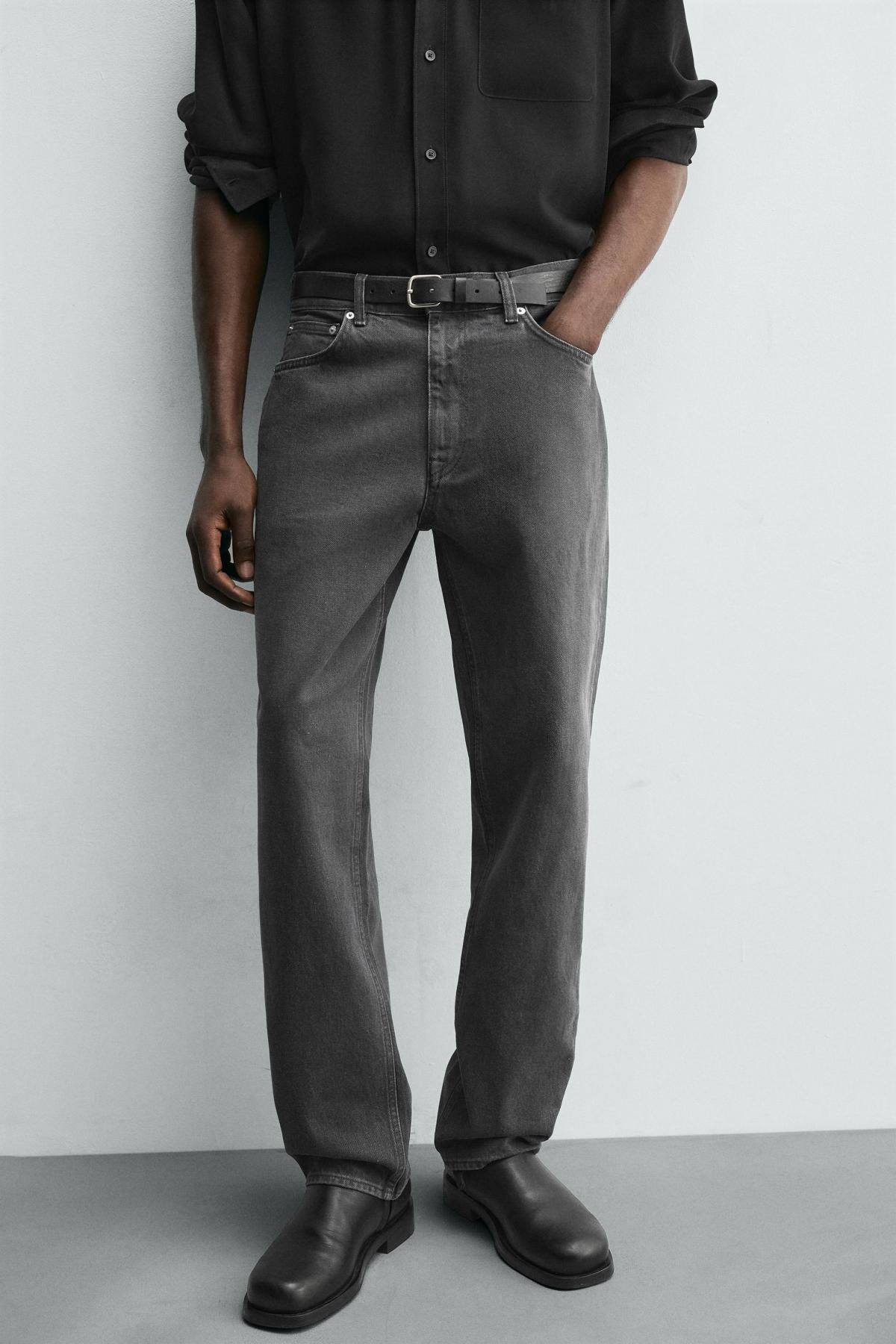 자라 테크니컬 스트레이트핏 데님 릴랙스드 진 3991/331 MID-GREY - 메인 이미지