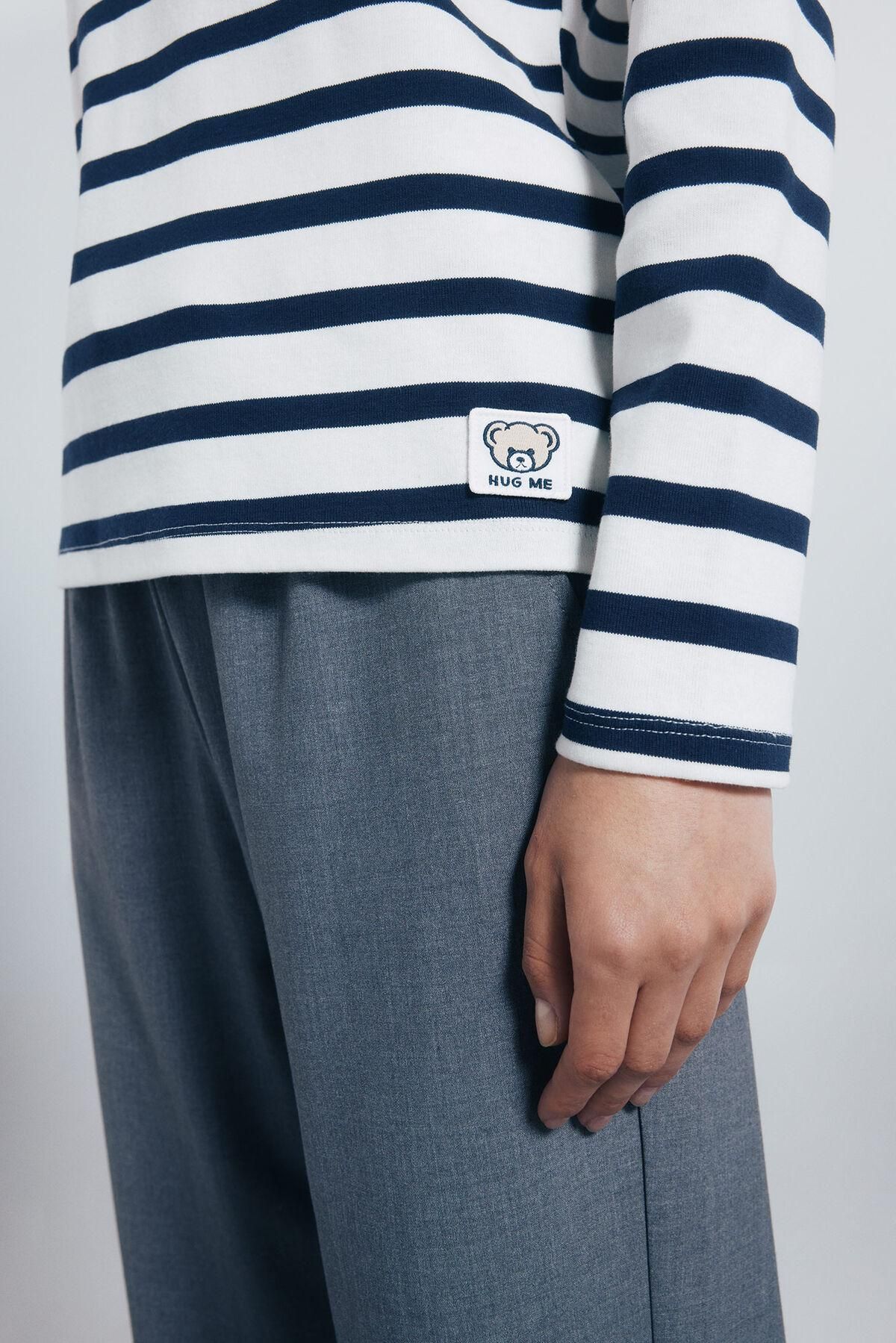 스프링필드 마린 스트라이프 긴팔 티셔츠 라운드넥 0072701 ESTAMPADO - 상세 이미지 2