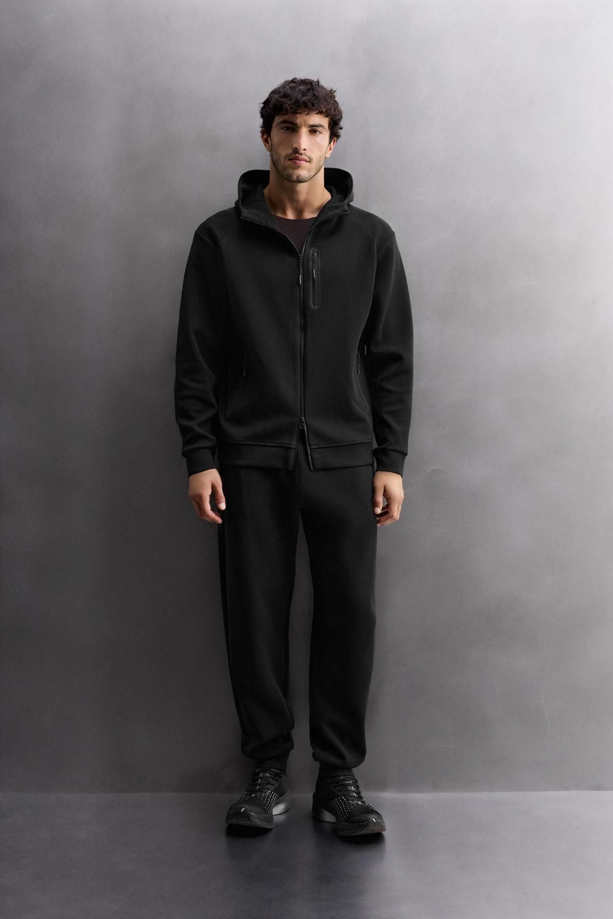 자라 스트레치 블랙 테크니컬 조거 팬츠 8574/330 BLACK - 상세 이미지 2