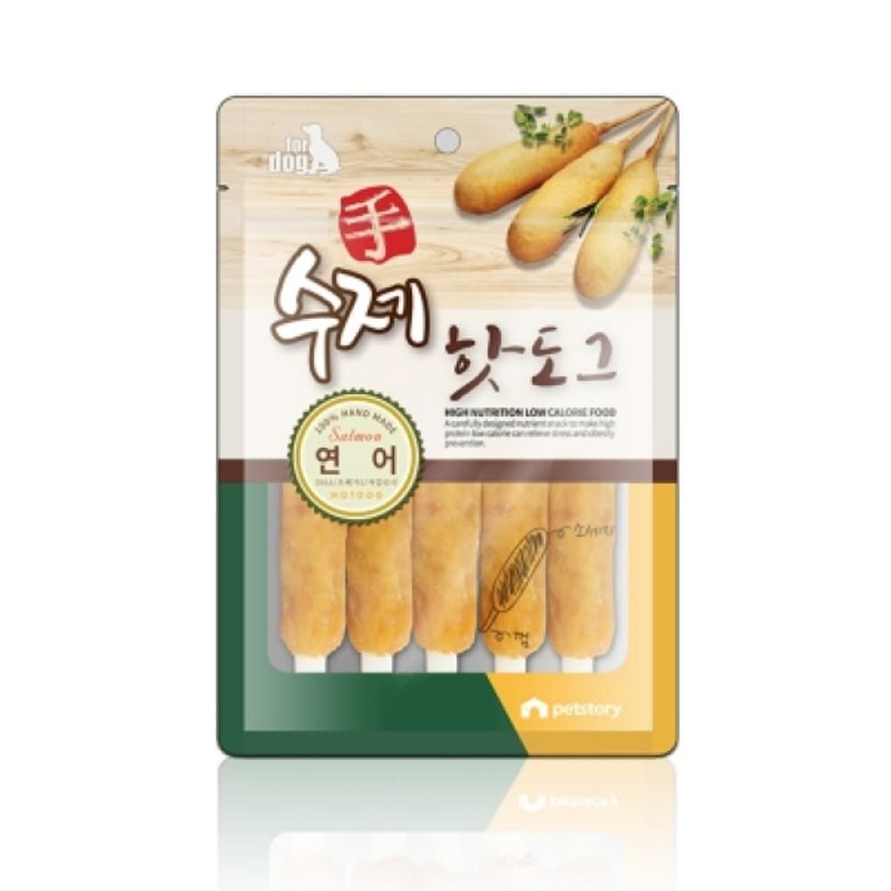 펫스토리 수제 연어 핫도그 100g - 상품 이미지