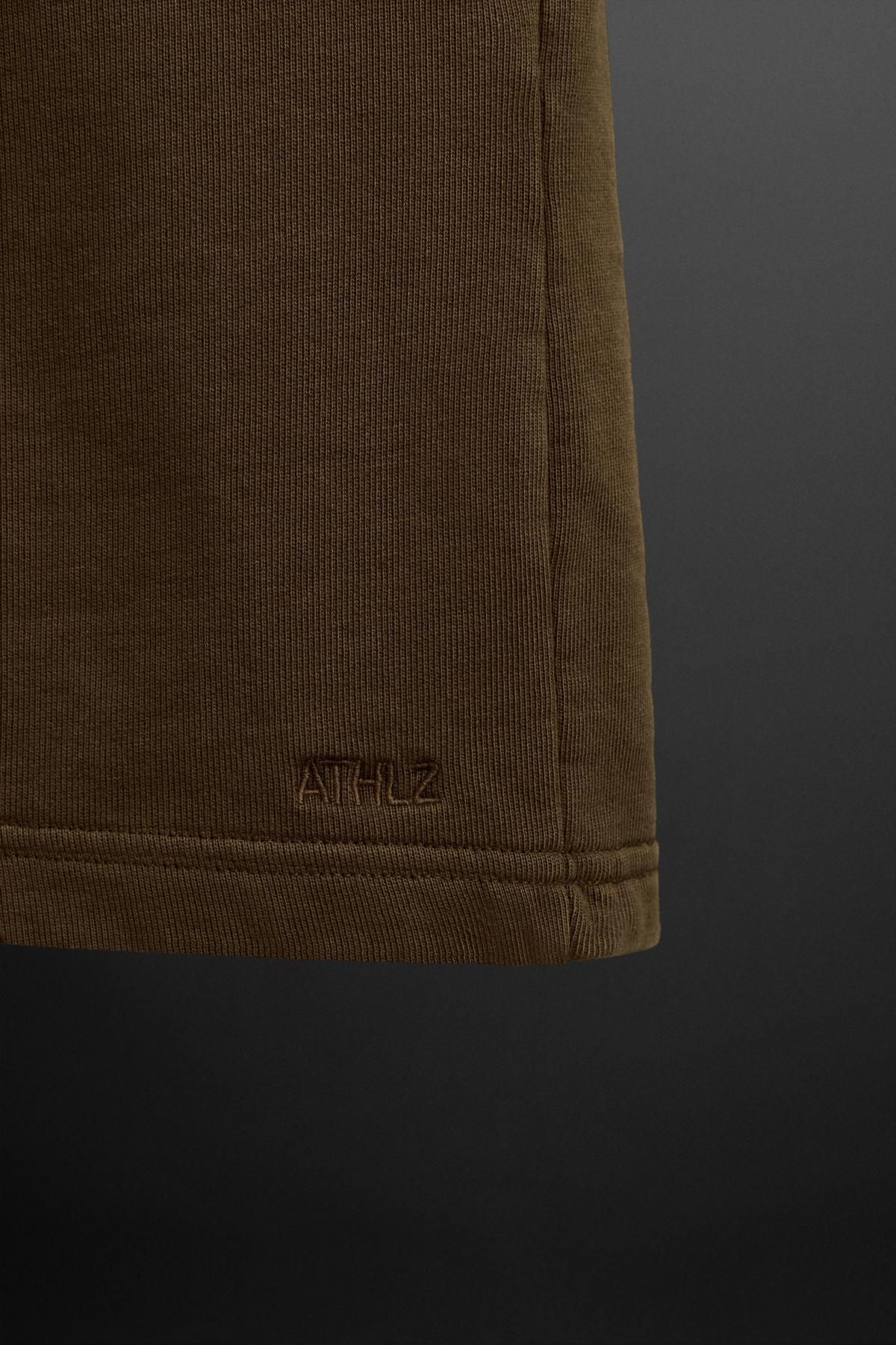 자라 테리코튼 조거 버뮤다 반바지 6224/459 OLIVE GREEN - 상세 이미지 3