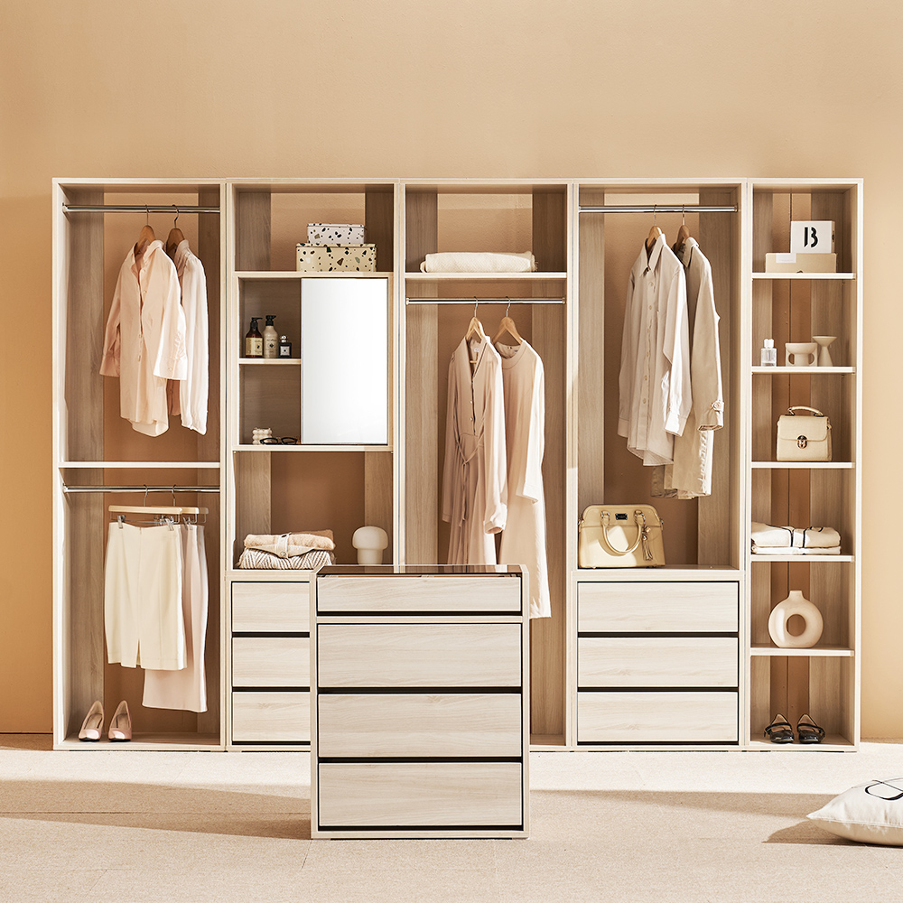 장인가구 올리세 E0 드레스룸 600 아일랜드 4단 악세사리장 옷방 수납장 안방 서랍장