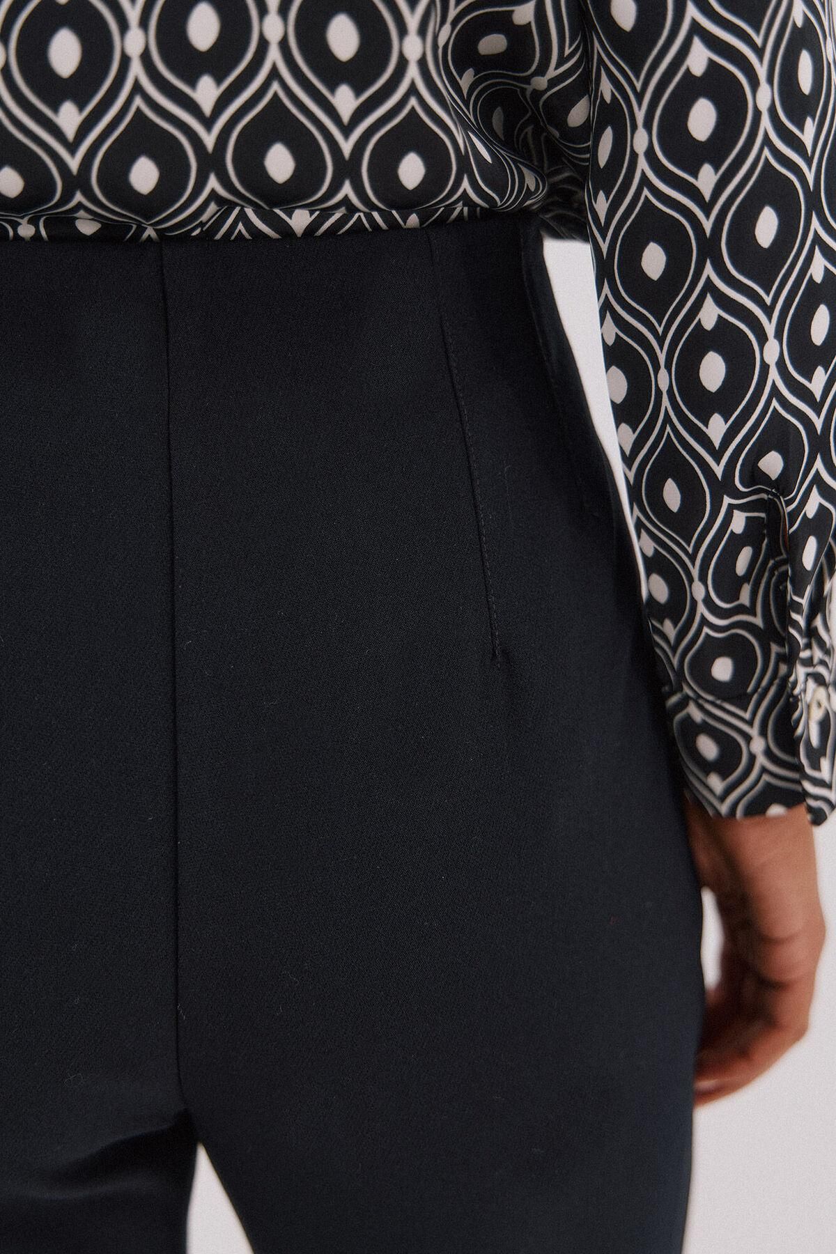 꼬르떼피엘 하이웨이스트 슬림핏 슬랙스 팬츠 6142022 NEGRO - 상세 이미지 5