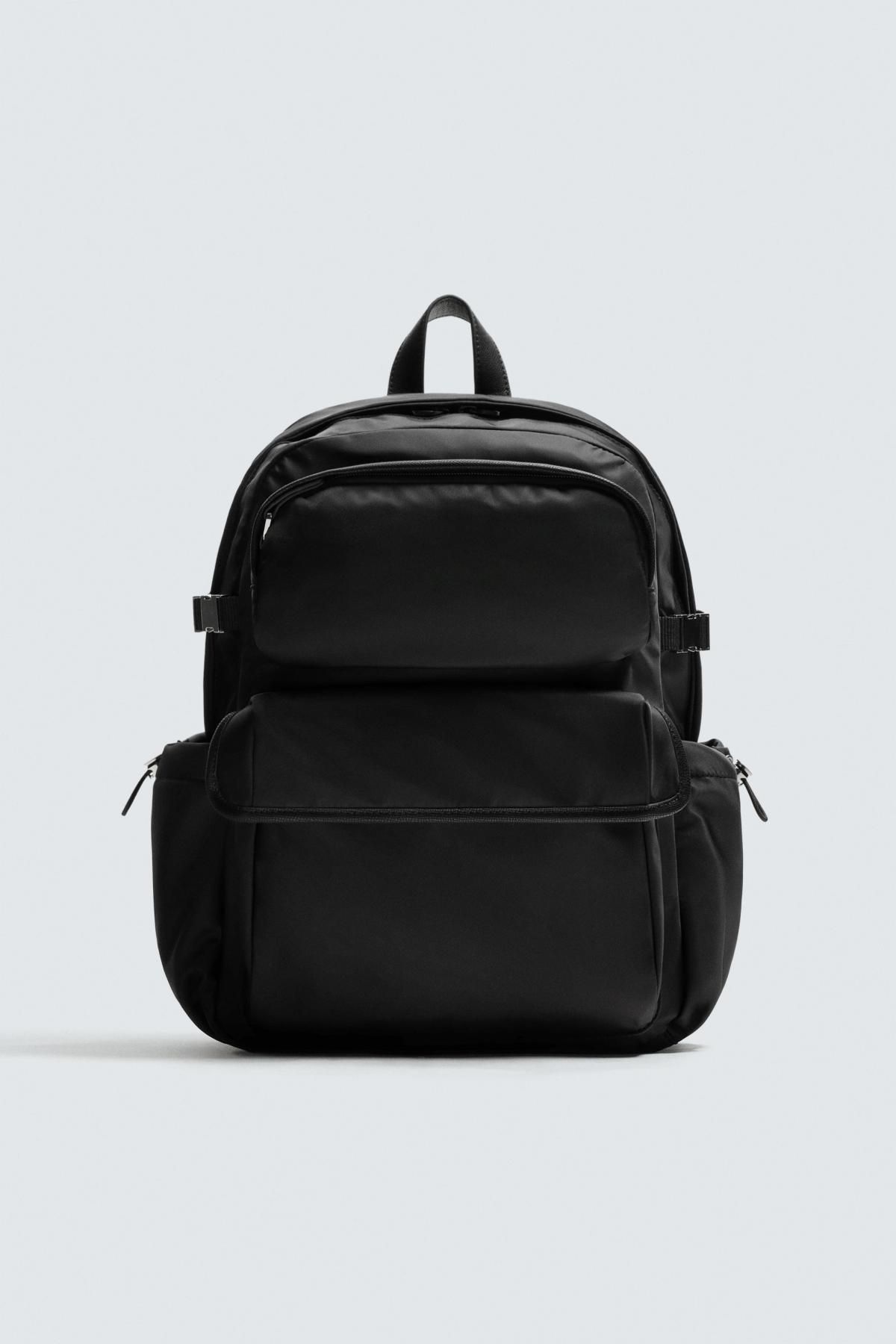 자라 테크니컬 멀티포켓 블랙 백팩 3221/620 BLACK - 메인 이미지