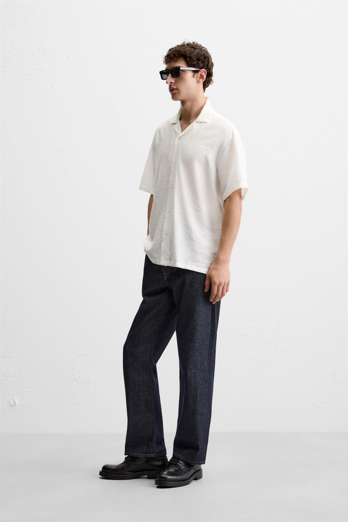 자라 릴렉스핏 플루이드 셔츠 7545/400 WHITE - 상세 이미지 5
