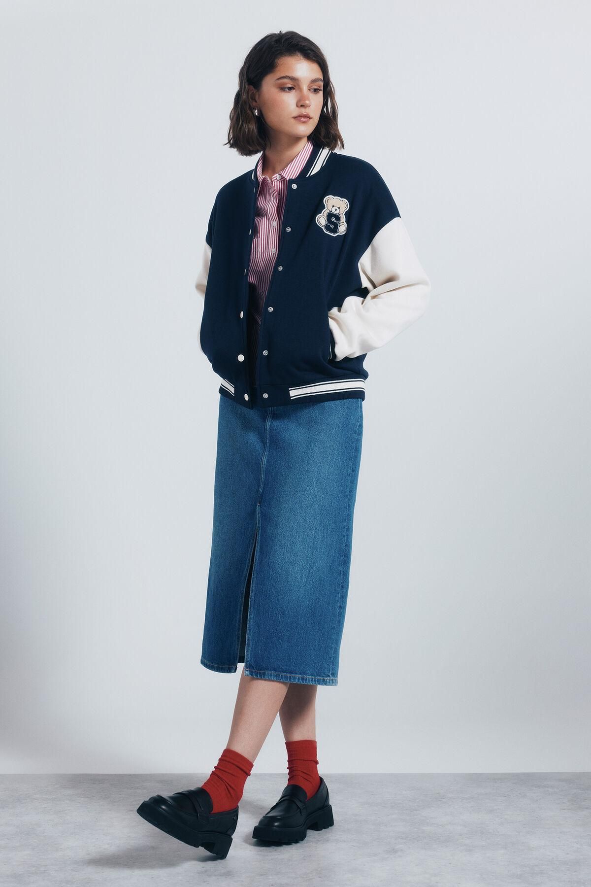 스프링필드 캐주얼 베이스볼 바시티 베어 자켓 8272807 AZUL 이미지 6