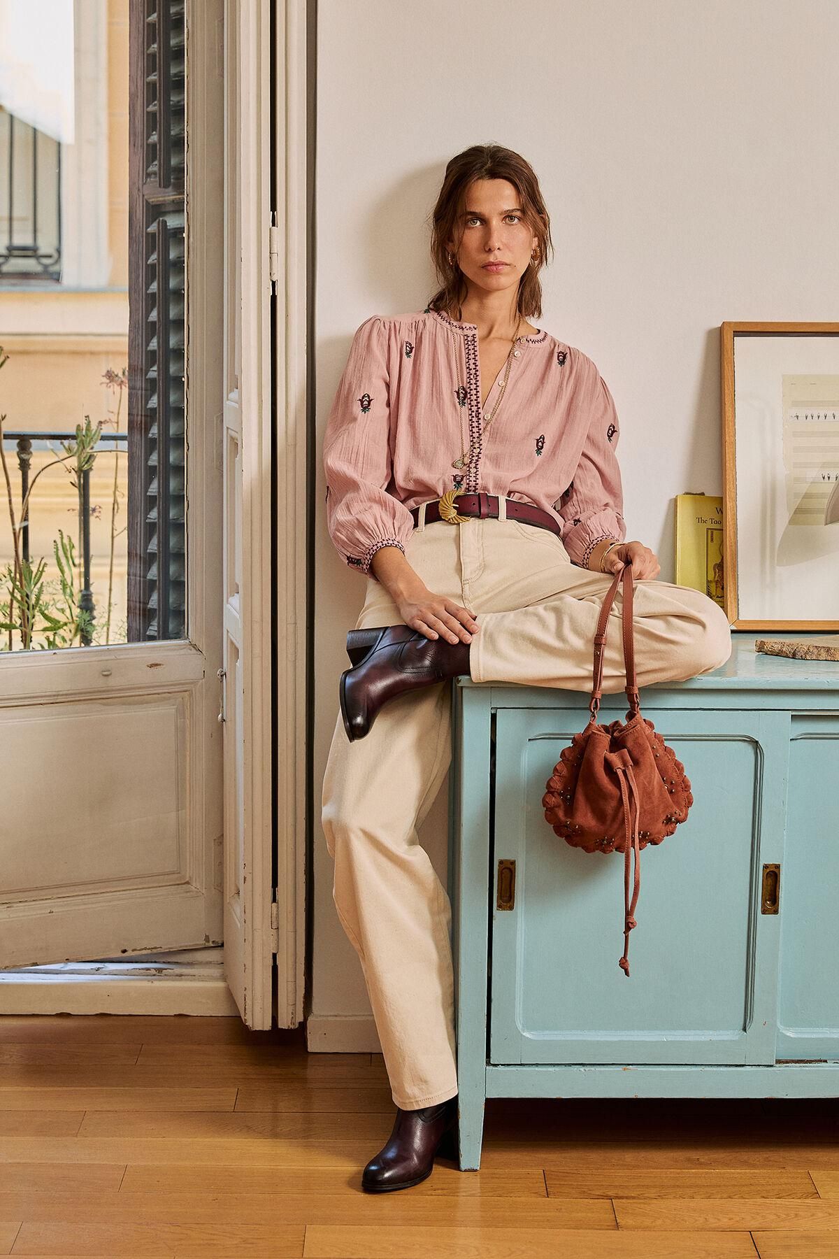 호스 인트로피아 자수 스트레이트핏 데님 팬츠 8022171 MARFIL - 상세 이미지 2