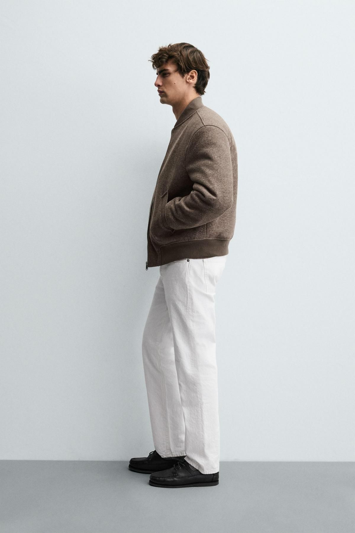 자라 테크니컬 퍼 안감 블루종 봄버 재킷 5070/321 BEIGE - 상세 이미지 5