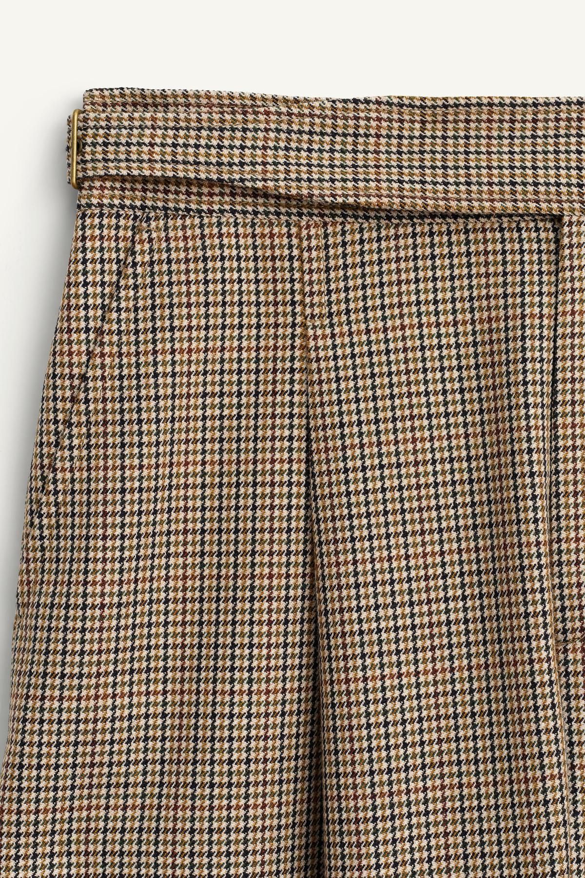 자라 체크 울 와이드 슬랙스 팬츠 5800/044 BROWN 이미지 7