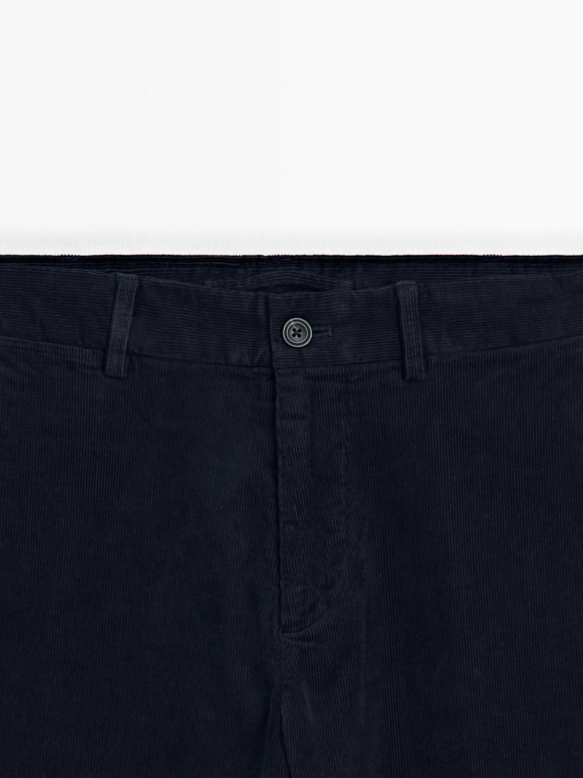마시모두띠 슬림핏 코듀로이 테크니컬 슬랙스 팬츠 0028/011 NAVY BLUE - 상세 이미지 3
