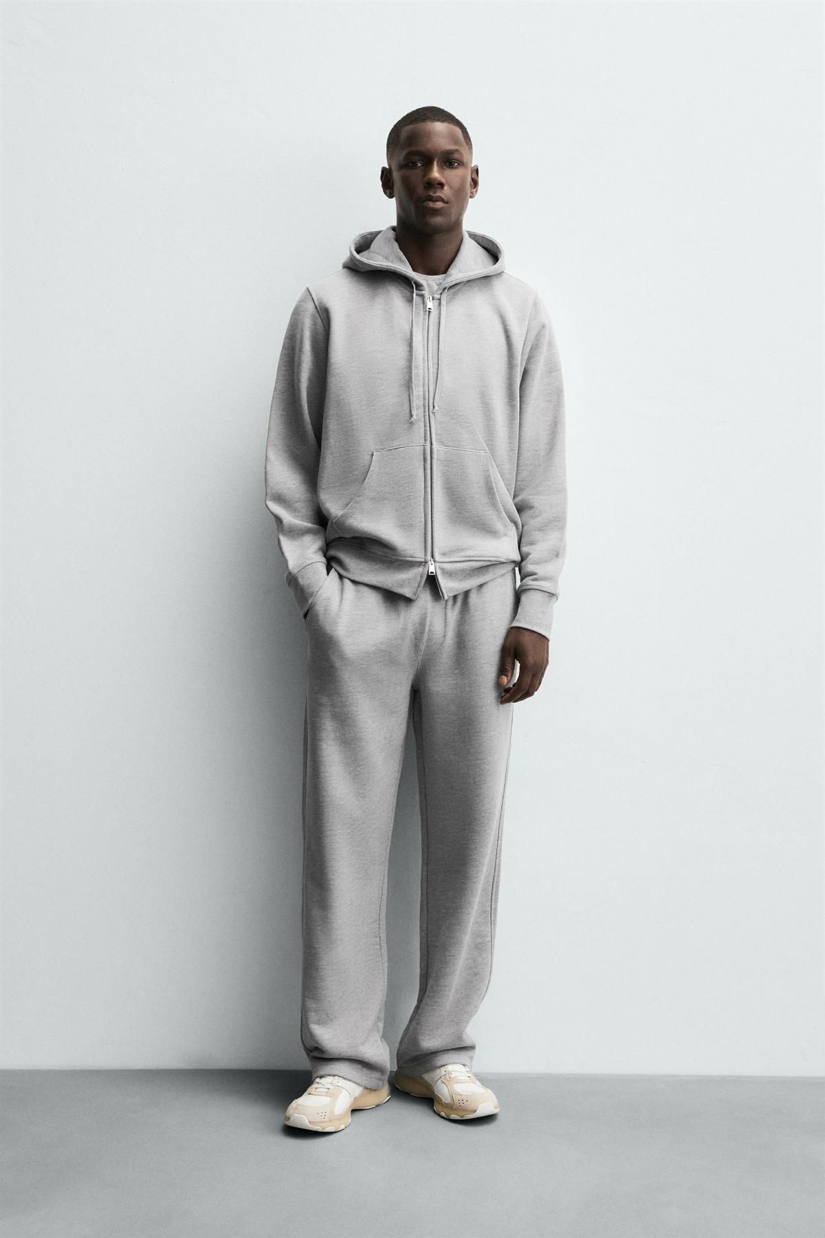 자라 헤비웨이트 집업 후드 스웨트셔츠 4087/355 GREY MARL - 상세 이미지 2