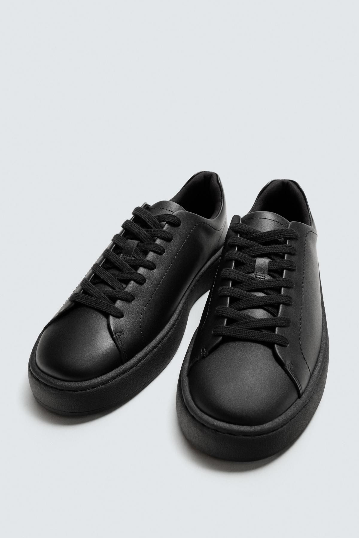 자라 청키 레더 블랙 스니커즈 2290/620 BLACK - 상세 이미지 5