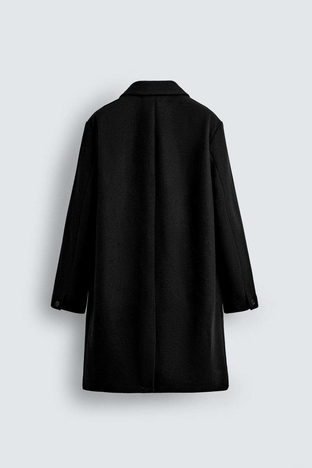 자라 클래식 싱글핏 울 블렌드 코트 5070/100 BLACK 이미지 7