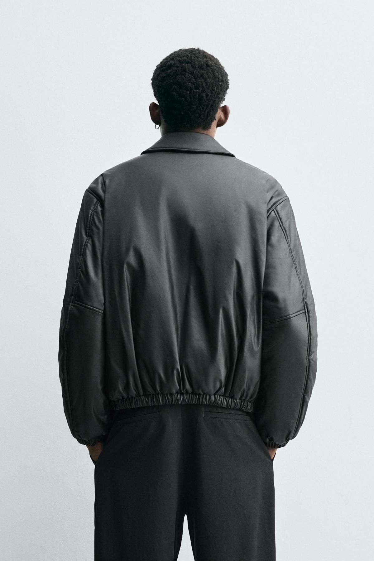 자라 테크니컬 퀼팅 블루종 재킷 3286/309 BLACK - 상세 이미지 4